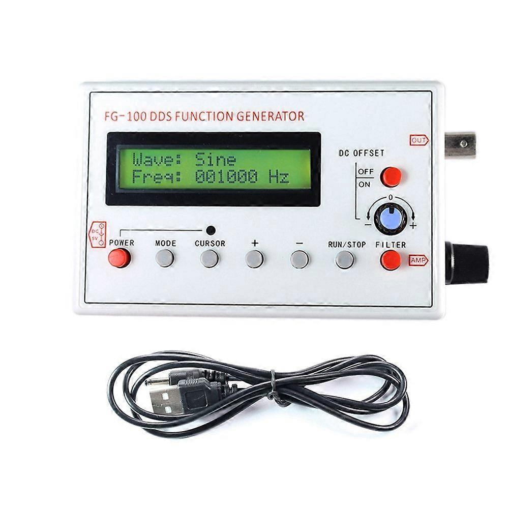 FG-100 DDS Function Signal Generator Frequency Counter 1Hz - 500KHz Module Sine+Square+Triangle +Sawtooth Waveform