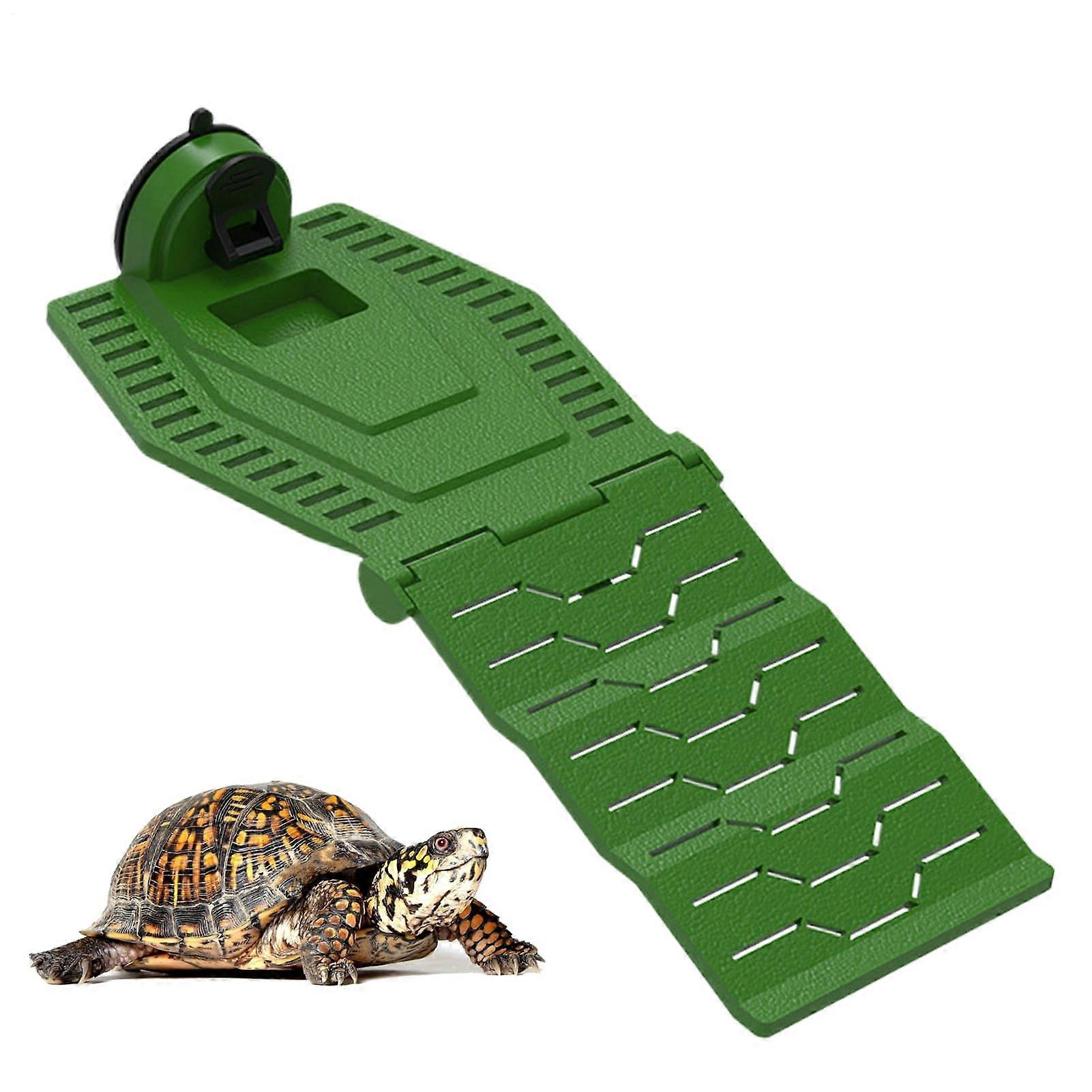 Turtle Climbing Platform with AntiSlip Ramp and Foldable Tortoise Basking Terrace for Aquarium