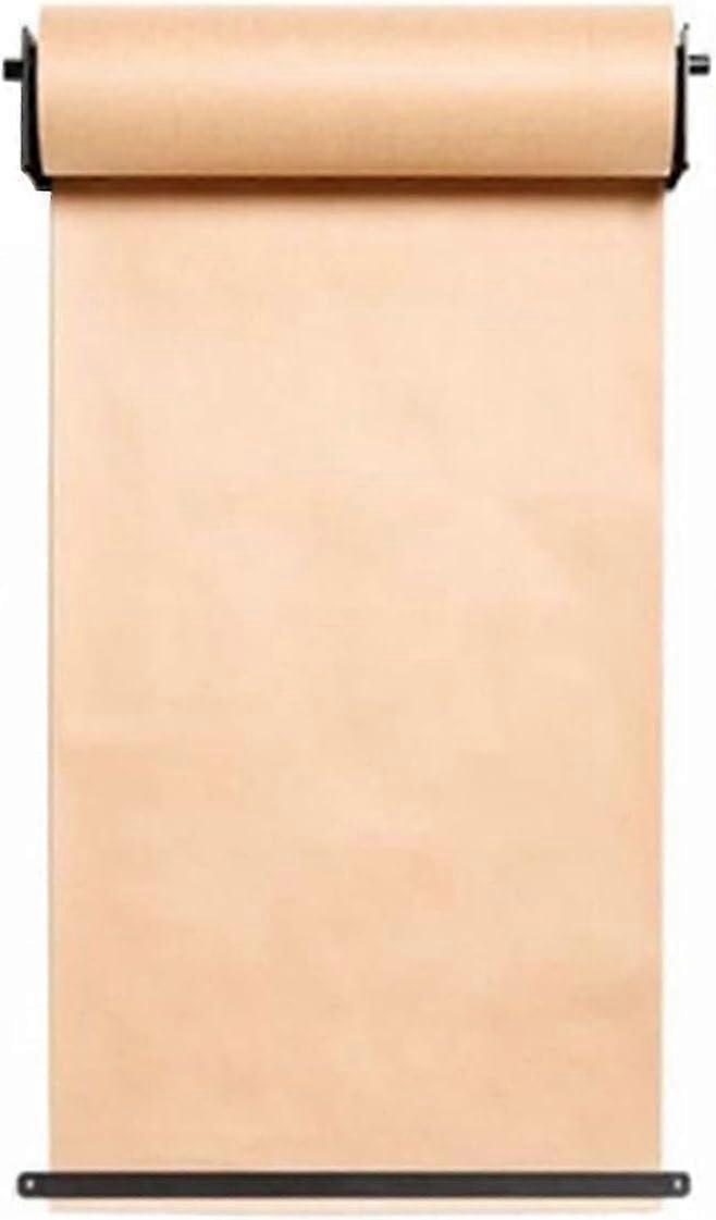 Wall Mounted Kraft Paper Roll Dispenser with Cutter for Menus Notes and Kids Drawing