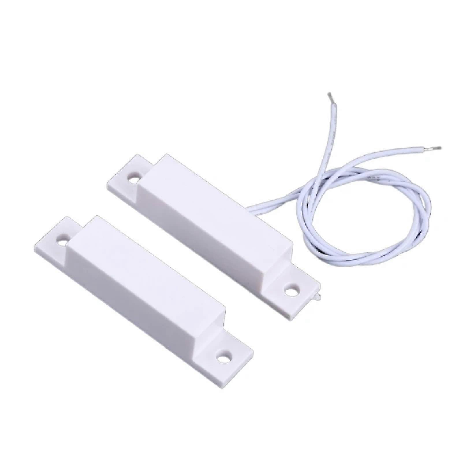 Magnetic Door Window Sensor Wired Contact, Surface Mount NO/NC Reed Switch for Security Alarm