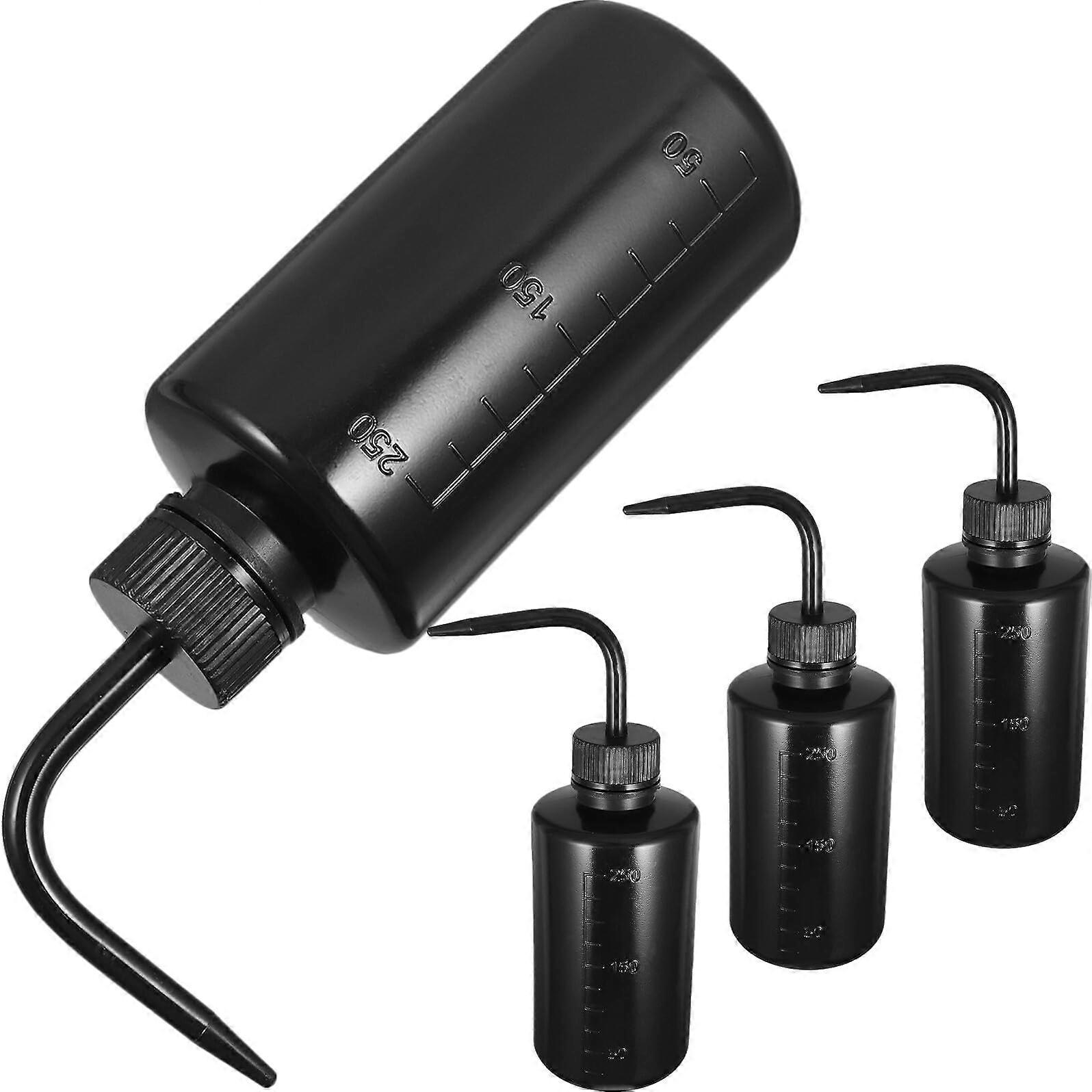 4pcs 250ml Plastic Wash Bottles with Bendable Nozzle Graduated Lab Squeeze Bottles for Precise Dispensing
