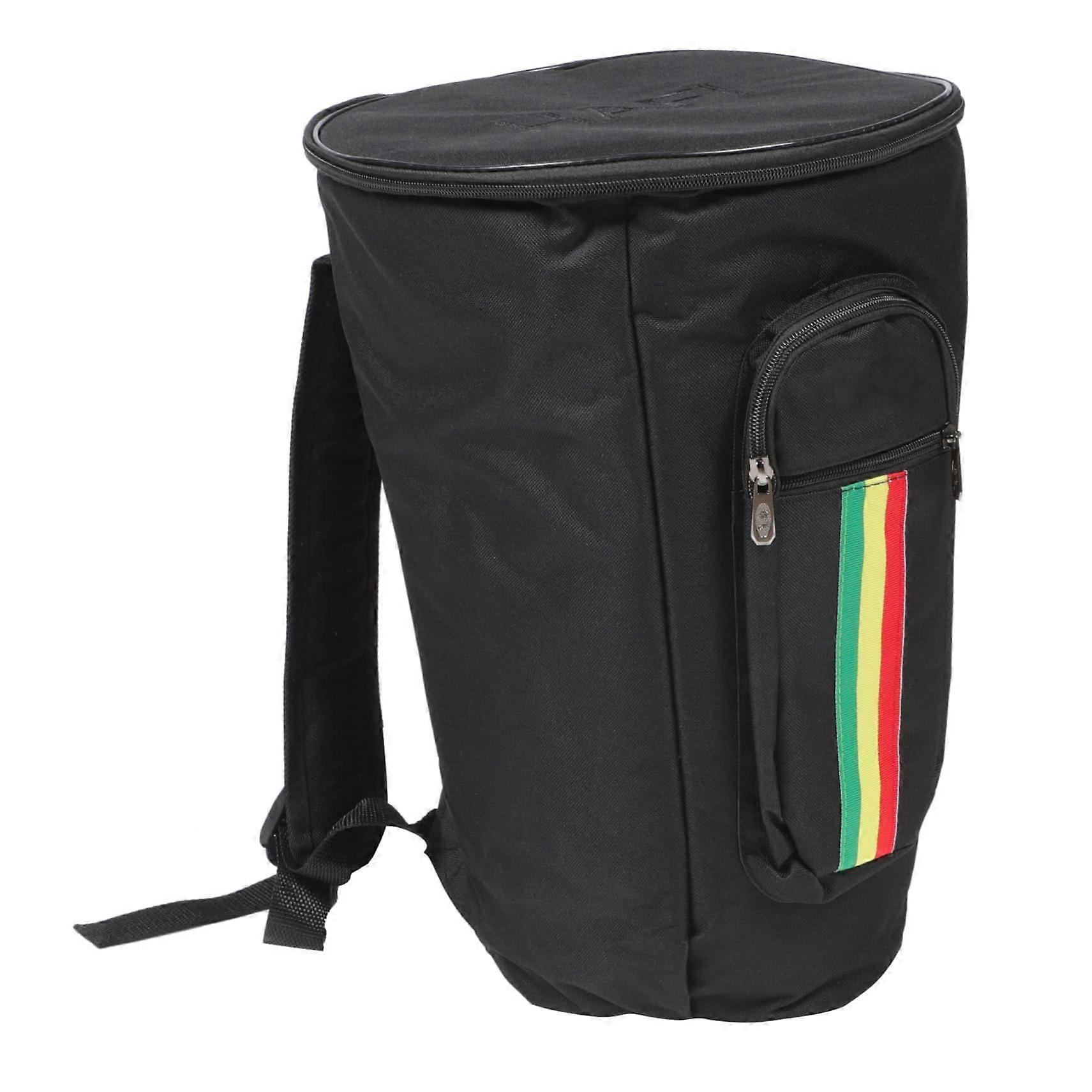 African Drum Bag Oxford Cloth Djembe Backpack with Ergonomic Shoulder Straps and MultiPocket Storage