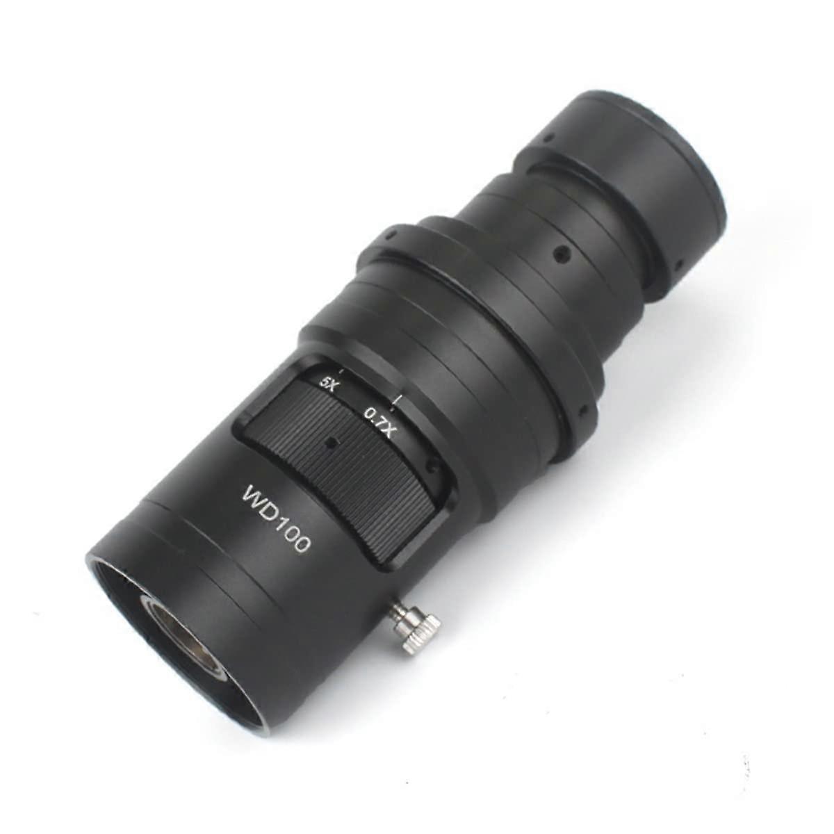 WD100 Adjustable Zoom Microscope Lens 10X200X CMount for Industrial Video Microscope Camera