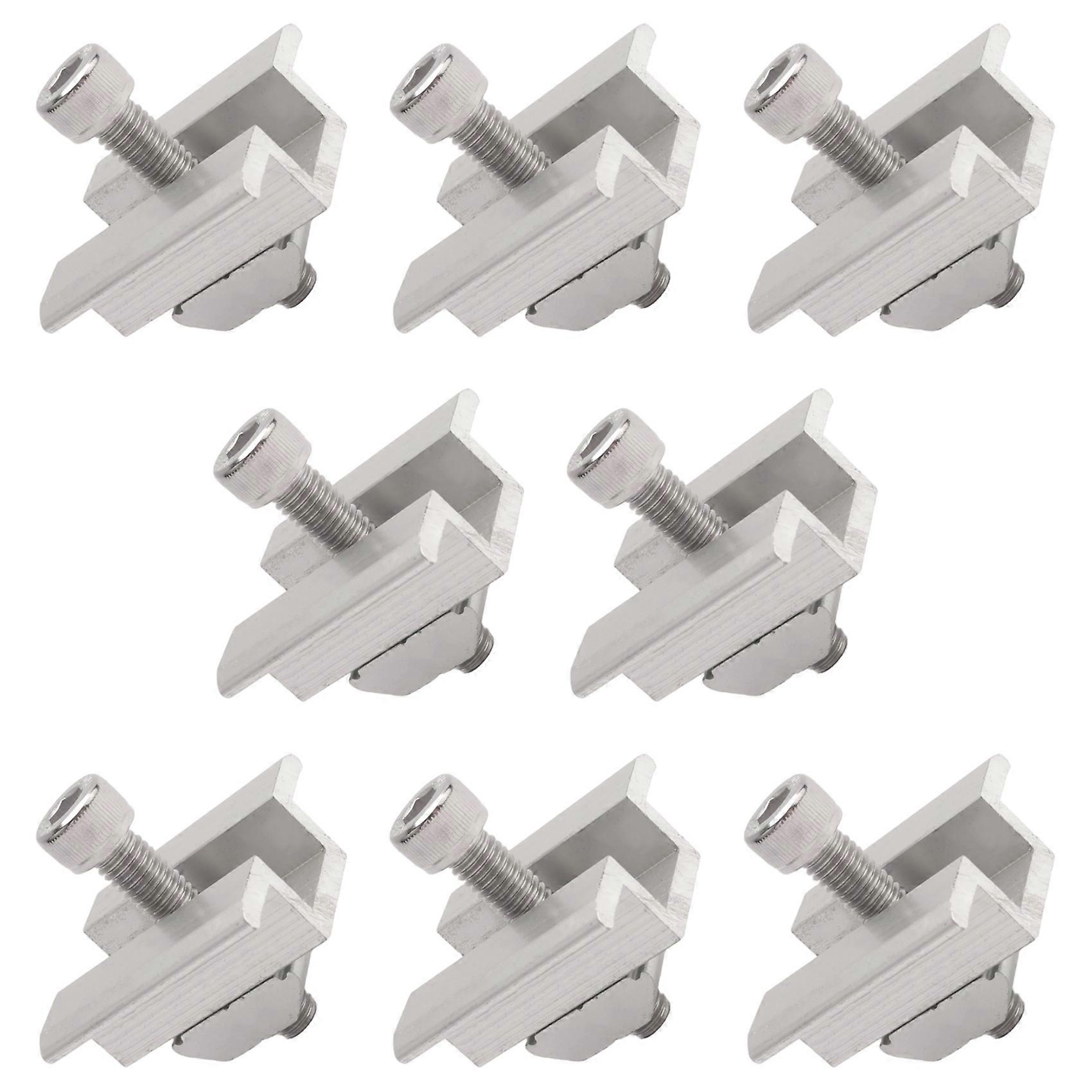 8Pack Solar Panel Mounting Brackets, Solar Panel End Clamps, Centre Clamps, for PV Solar Panel Solar Module 30mm