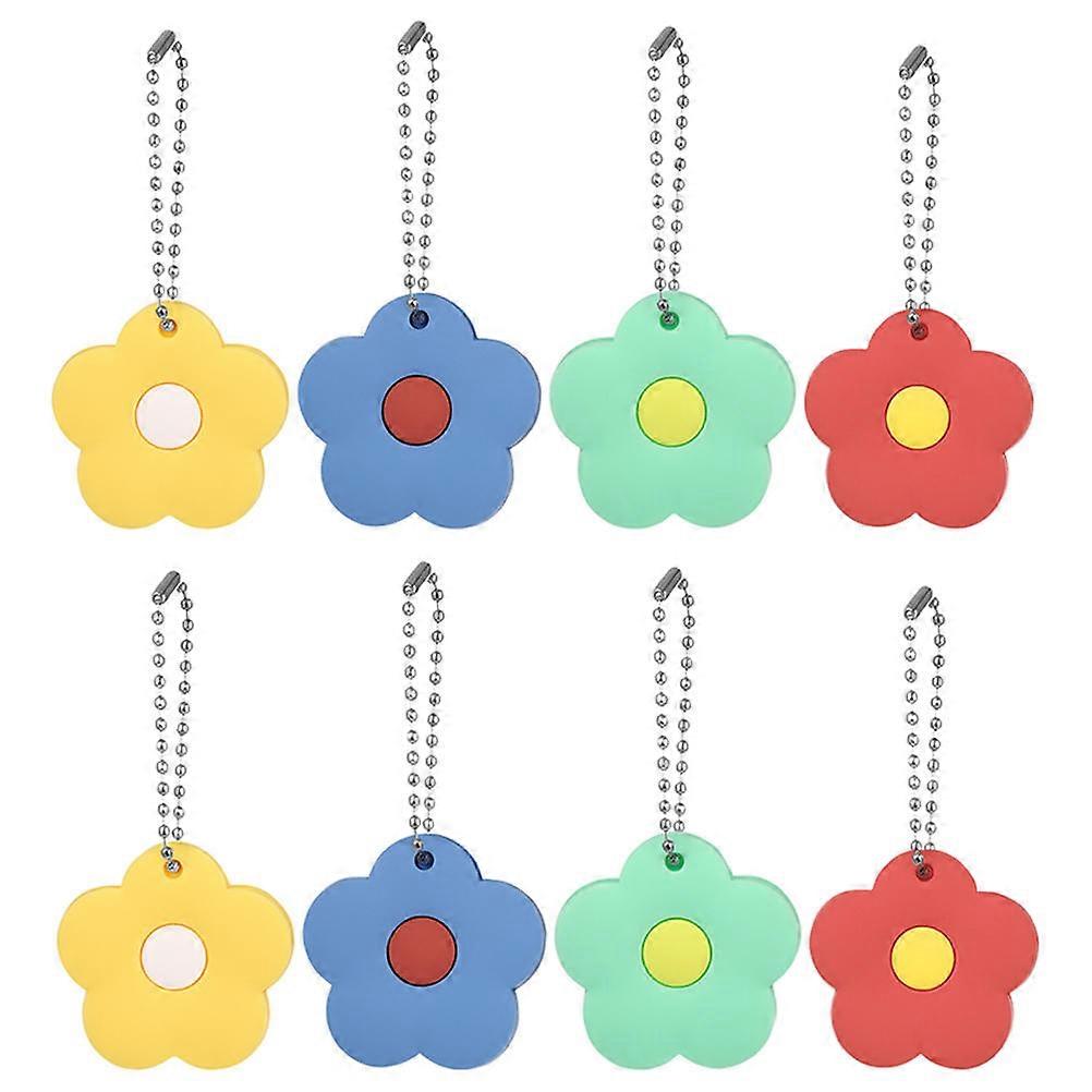 Flower Shaped Key Protector Cover Silicone Caps for House Keys 8Pcs