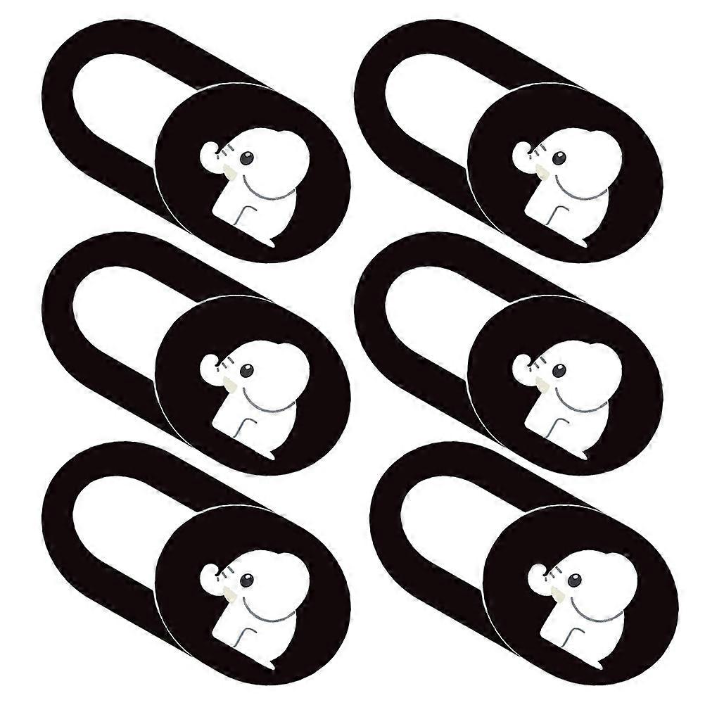 Camera Cover Slide Elephant Pattern for Privacy Protection 12Pcs White
