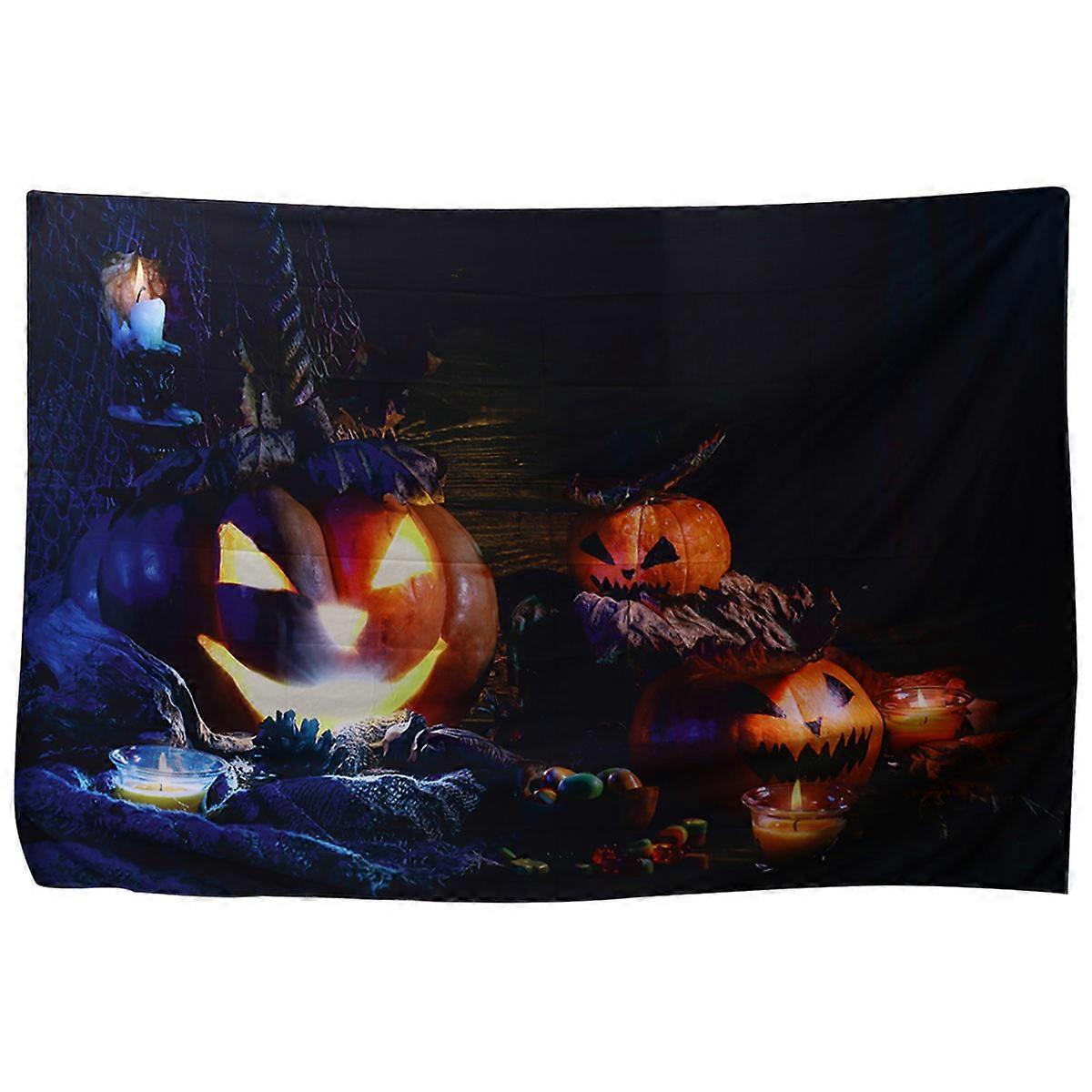 Decorative Pumpkin Wall Hanging Tapestry Versatile For Bathroom Beach Dorm Use 1Pack