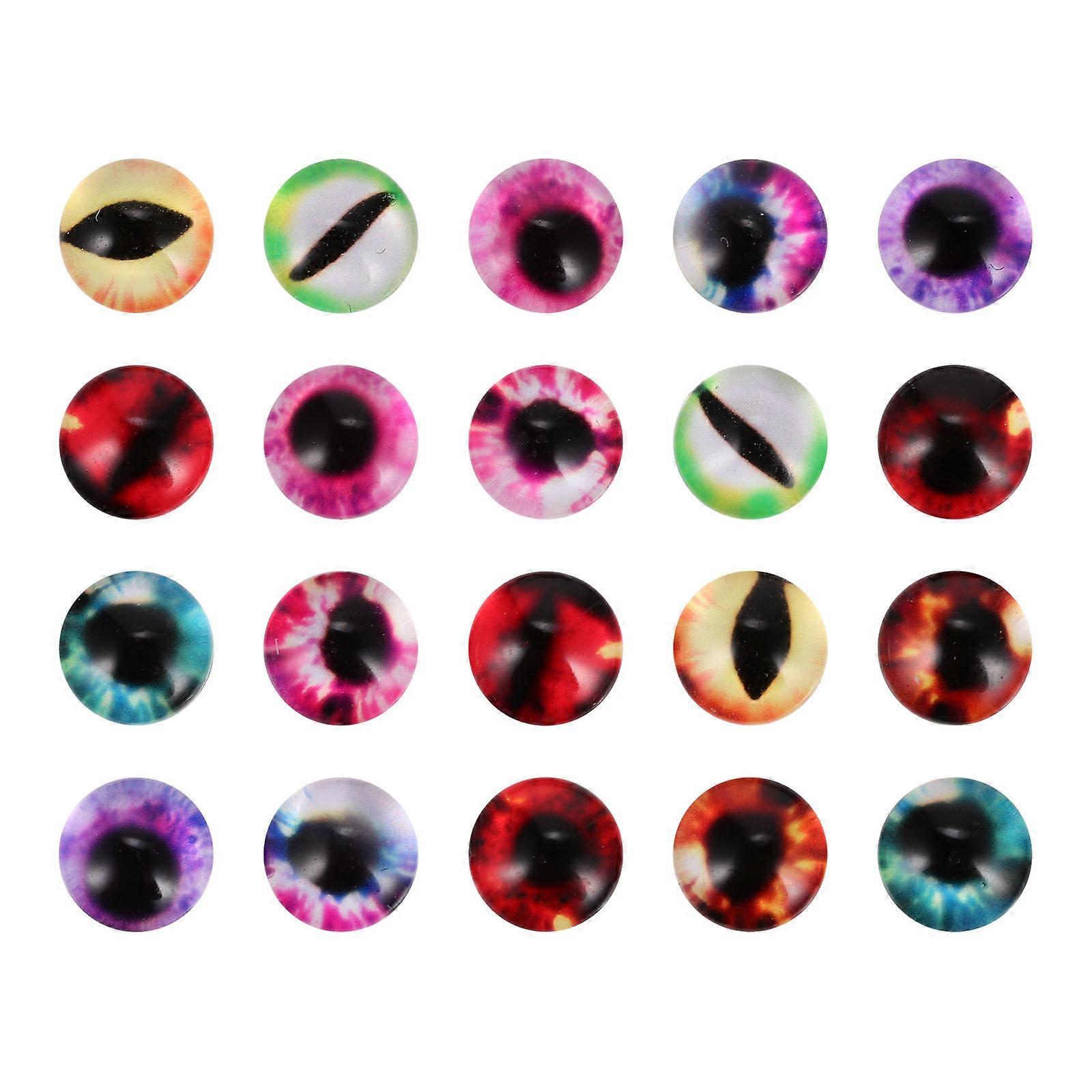 Assorted Color Doll Glass Patches for Decoration 20Pcs DIY Kit