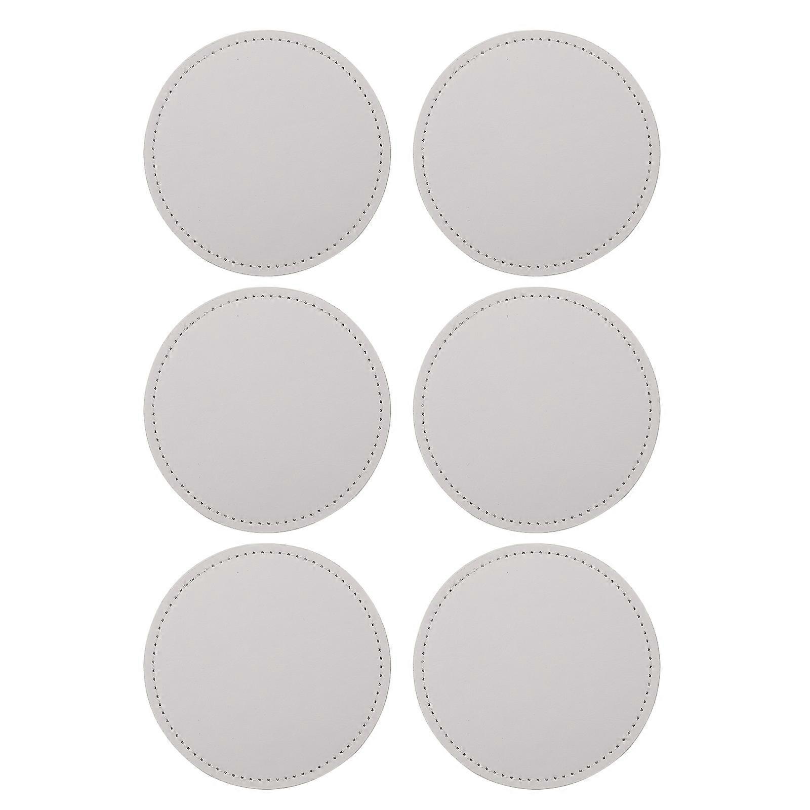 White Cup Coaster for Heat Insulation with 1Set Round Coasters