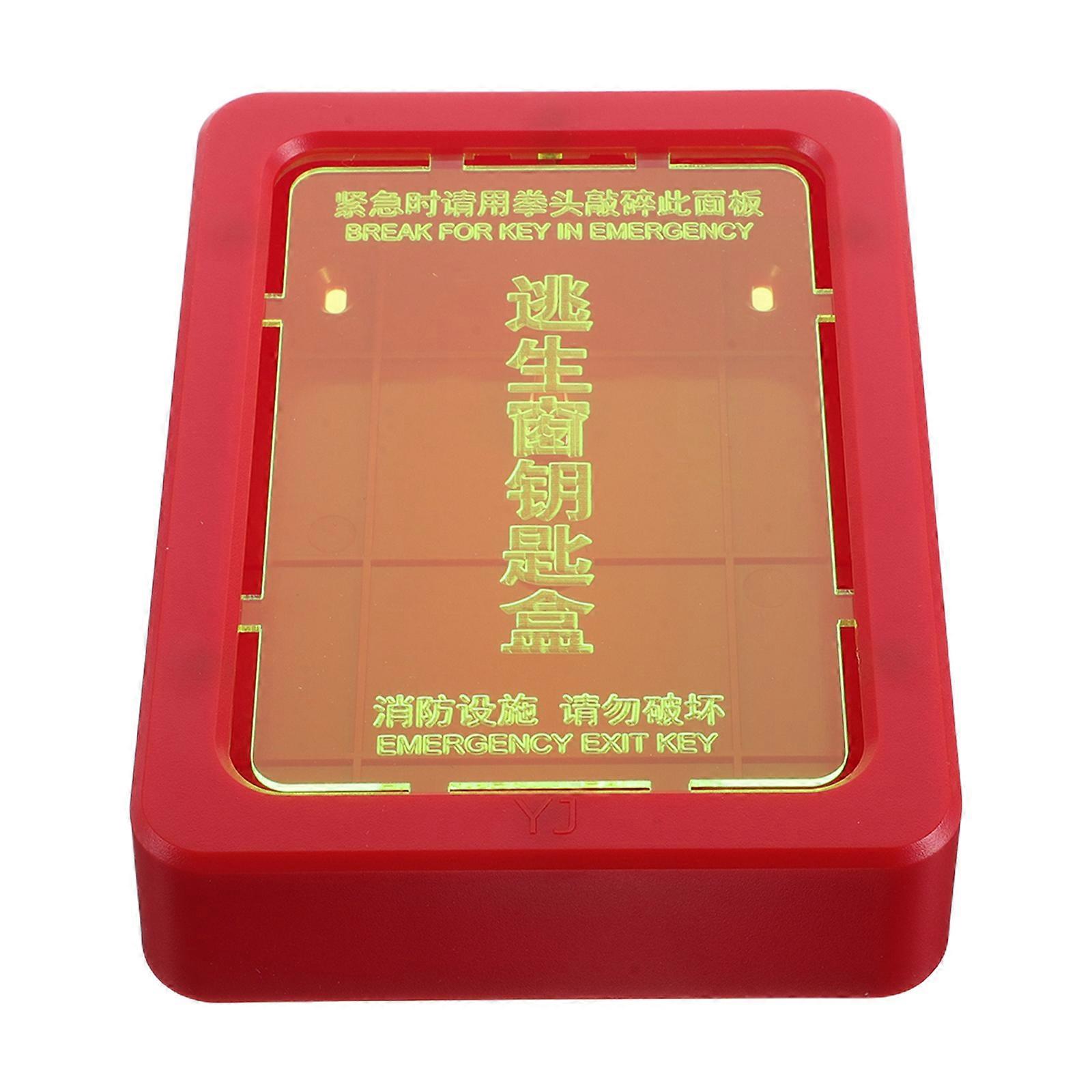 Emergency Door Lock Box for Keys Wall Mounted 4Pcs Red ABS Security Storage