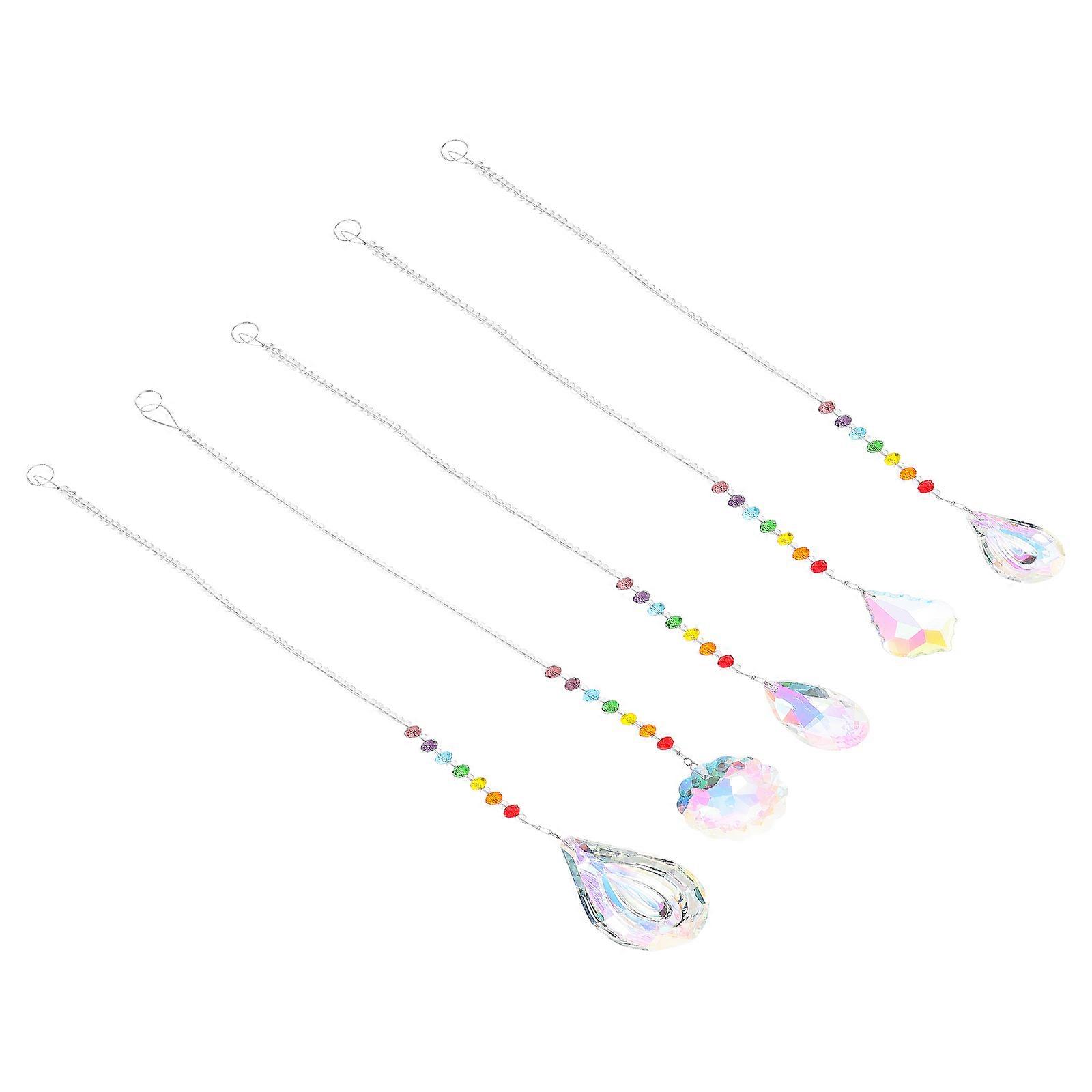 Crystal Pendant for Window Hanging Decor 5Pcs DIY Set