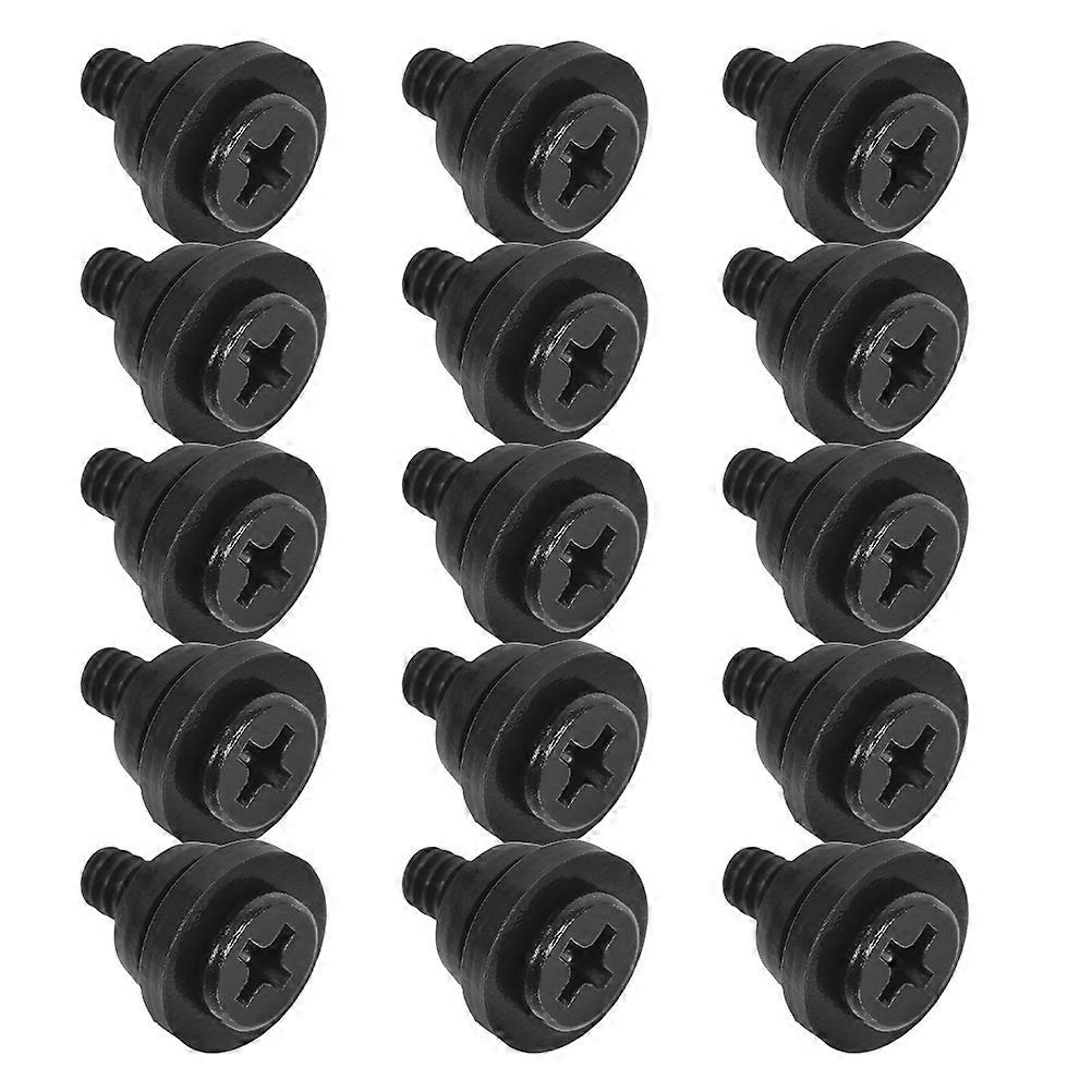 Shock Absorbing Hard Disk Mounting Screws Black Computer Repair 75Pcs