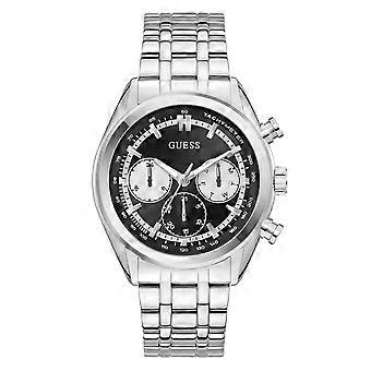 Guess Dawson Men’s 44mm Chronograph Black Silicone Watch