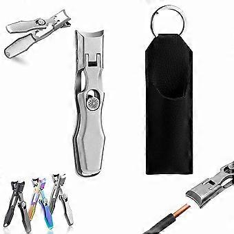 Nail Clippers for Thick Nails with Wide Jaw, Ultra Sharp Blades, Nail Catcher, Silver for Seniors