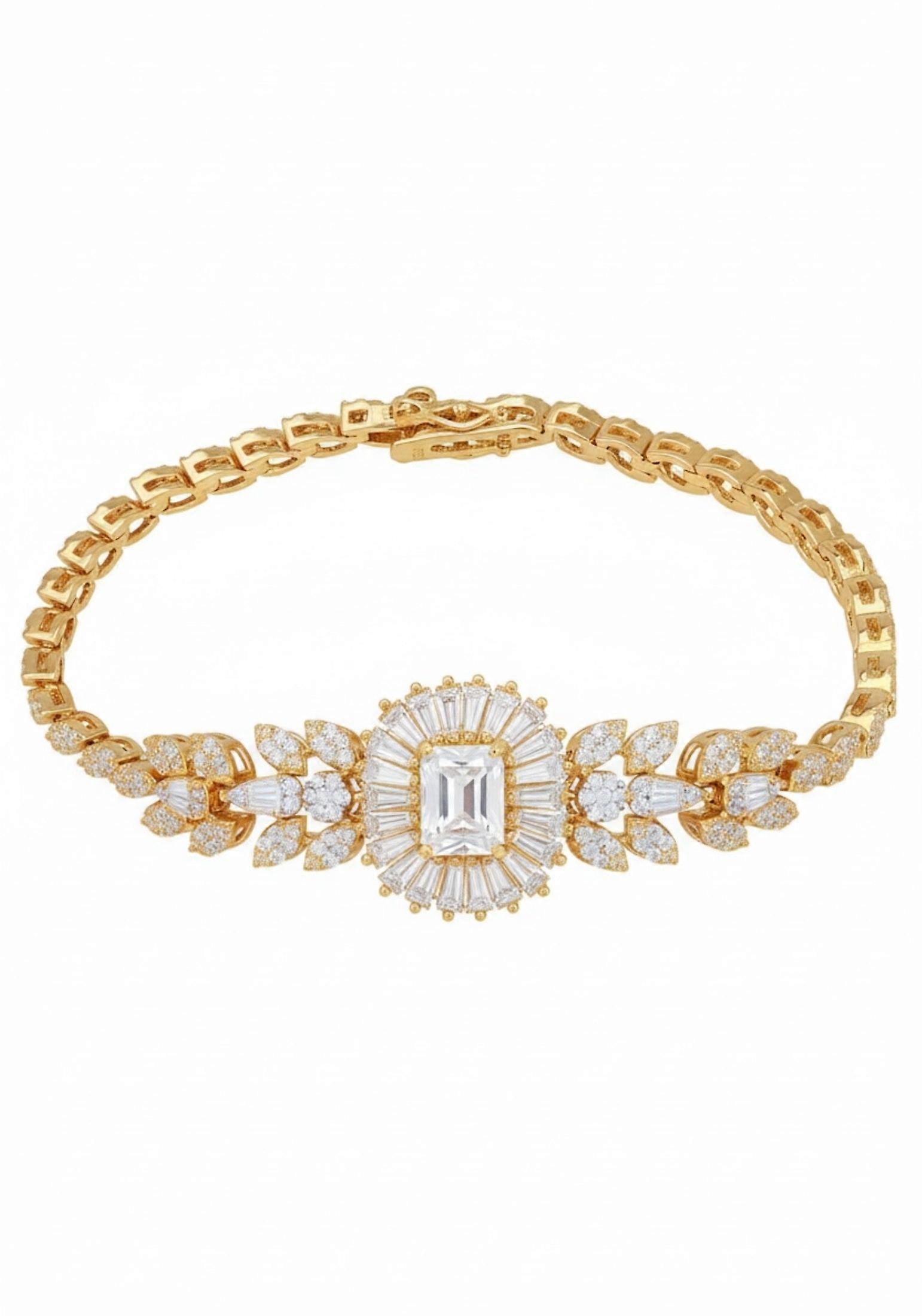 Countess Gemstone Bracelet Moissanite Gold