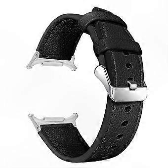 Cow Leather Band for  Galaxy Watch Ultra 47mm (2025) - Adjustable Black Strap