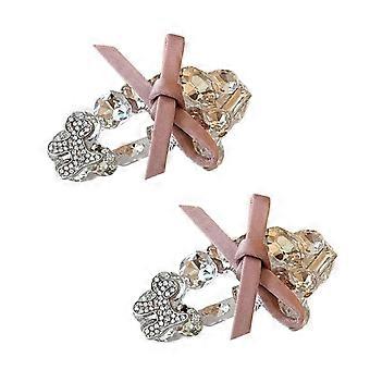 Hair Clips for Women Sparkling Rhinestone Bow Barrettes Elegant Alloy Hairpins for Wedding Party