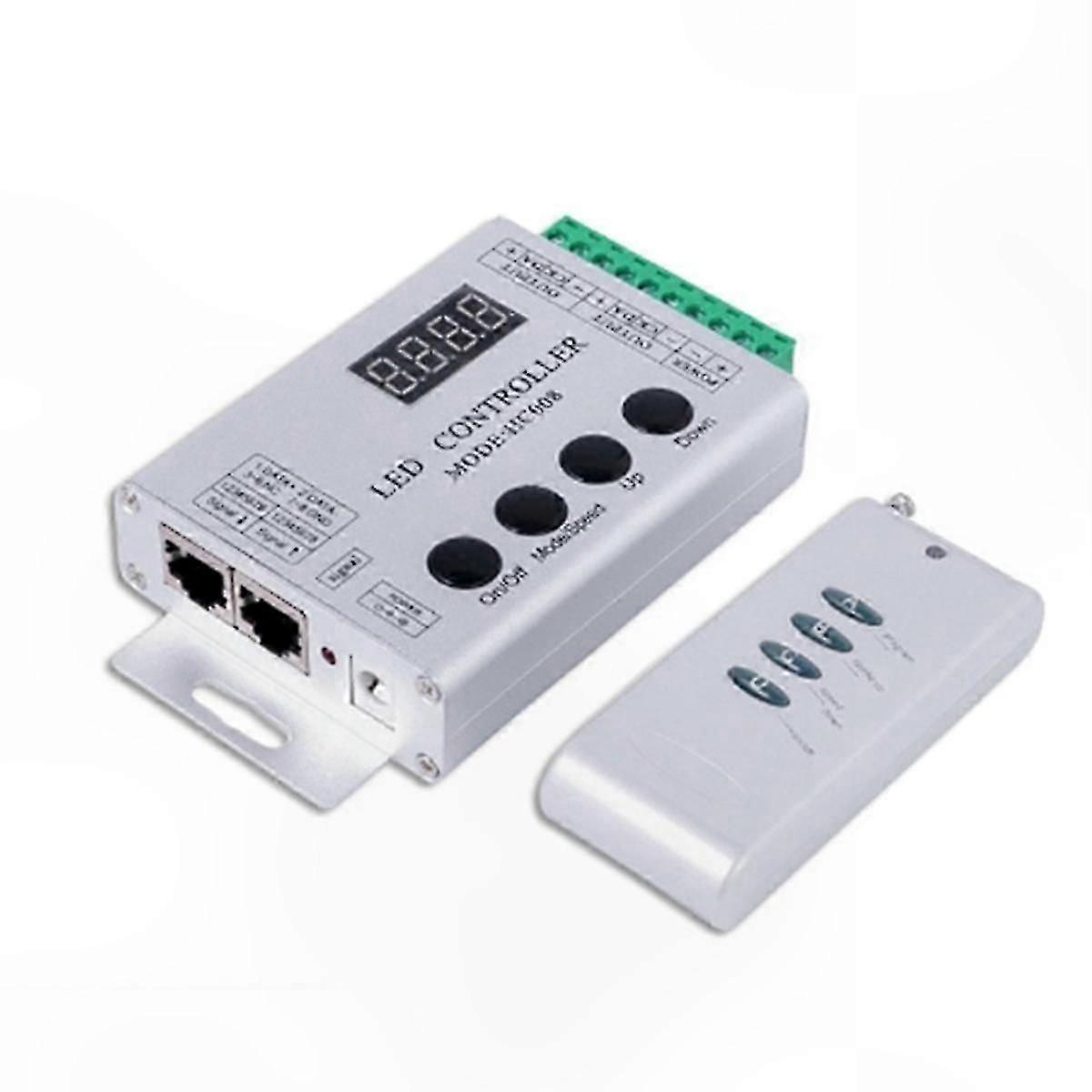 RGB LED Pixel Controller with 133 Effects, RF Control, and 2048 Pixel Support for Programmable Modules WS2811/WS2812 Compatible