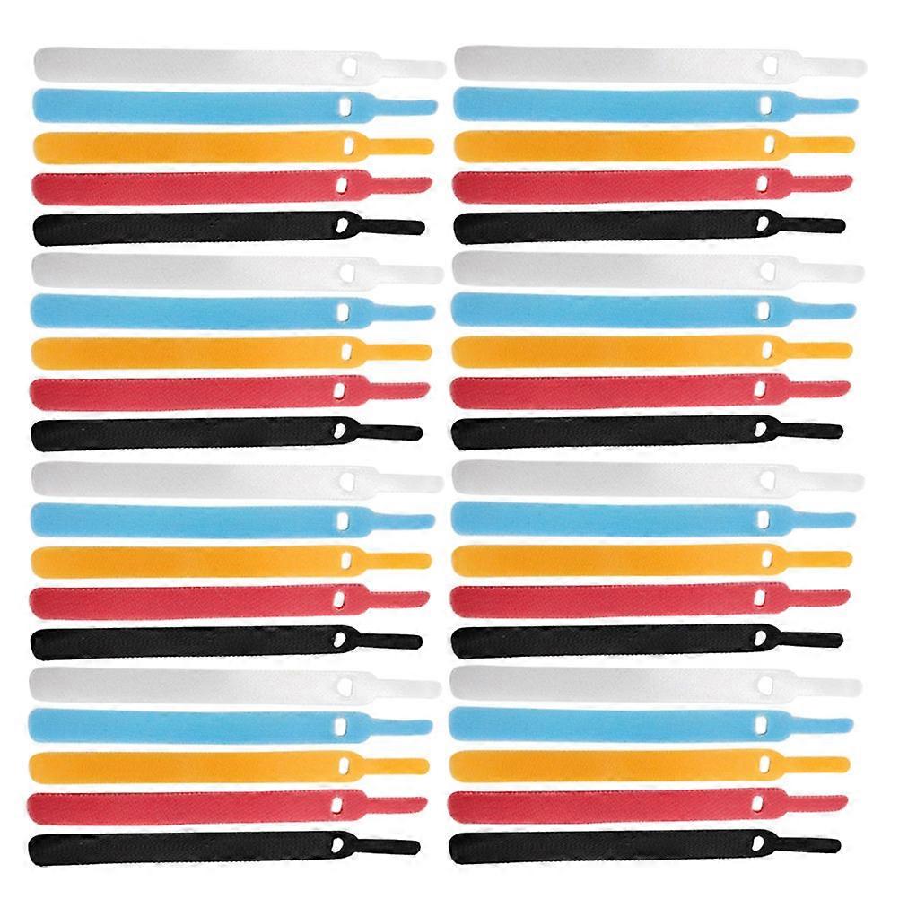 Tape Cable Ties for Cable Management 100Pcs Assorted Colors