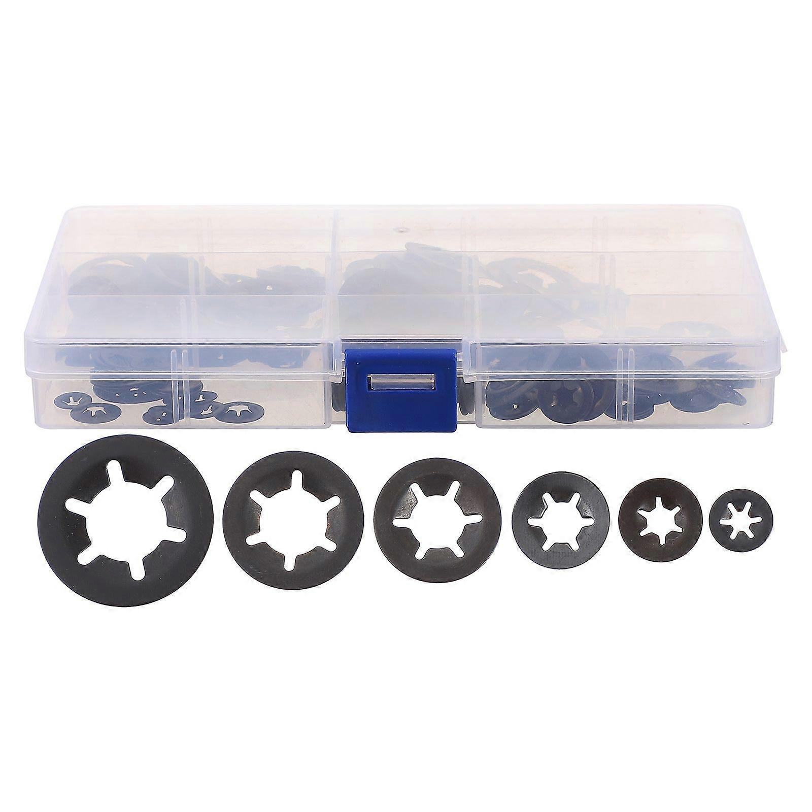 Black Locking Washer Quick Function 680Pcs Push on Clips Set