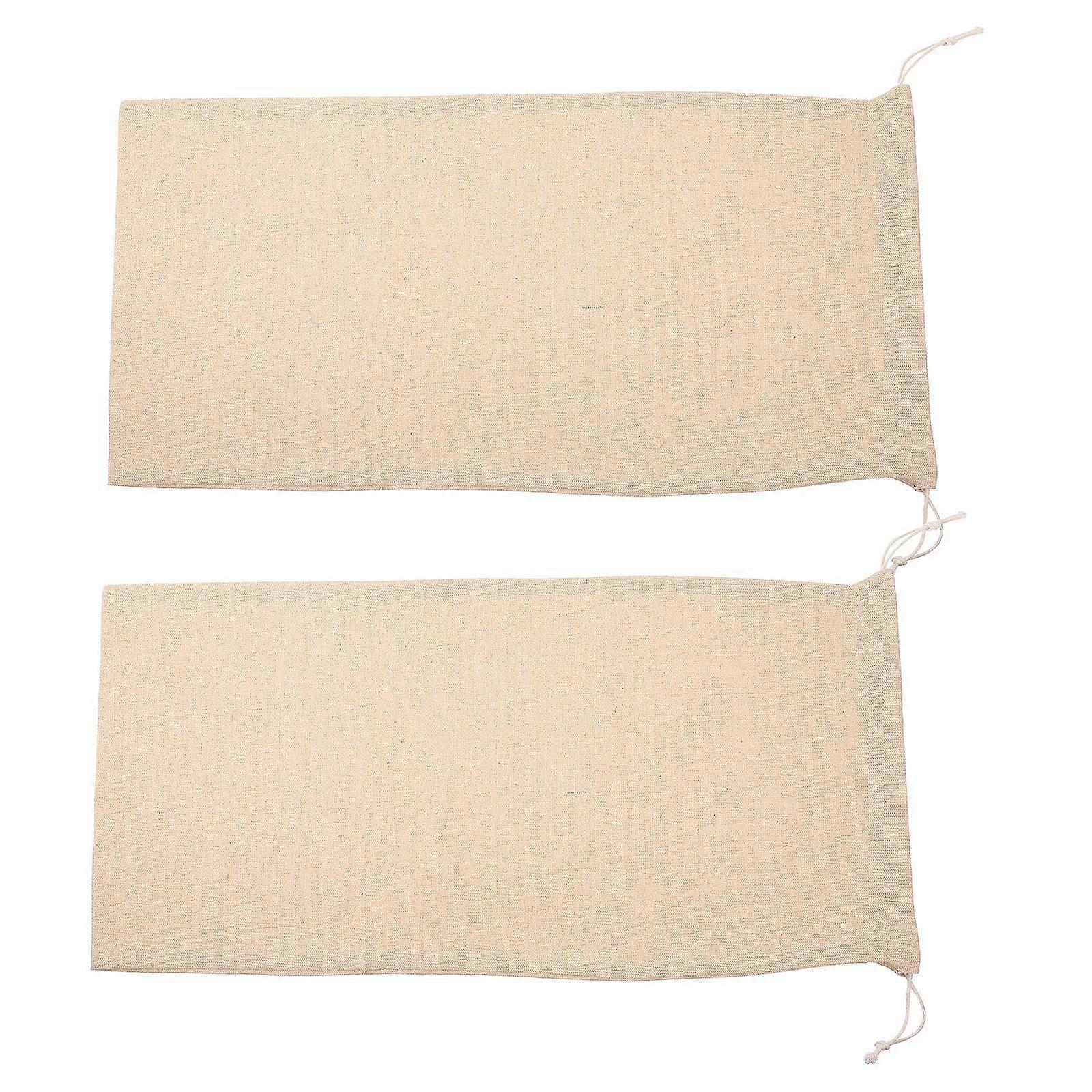 Bread Storage Bags Cotton Drawstring Bread Pouch for Storage Use 2Pcs