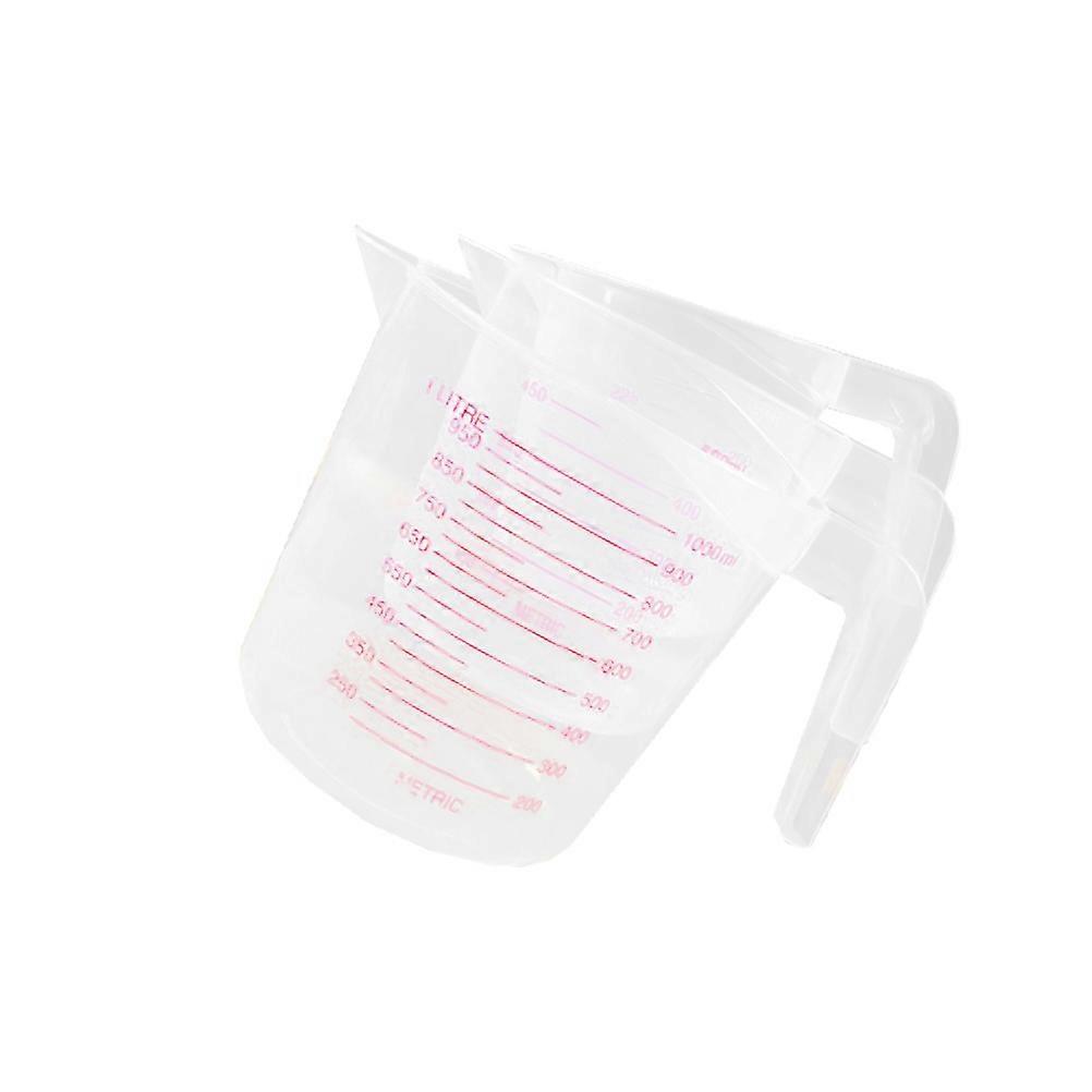 Plastic Measuring Cup Liquid Container with Graduations 3Pcs Kit
