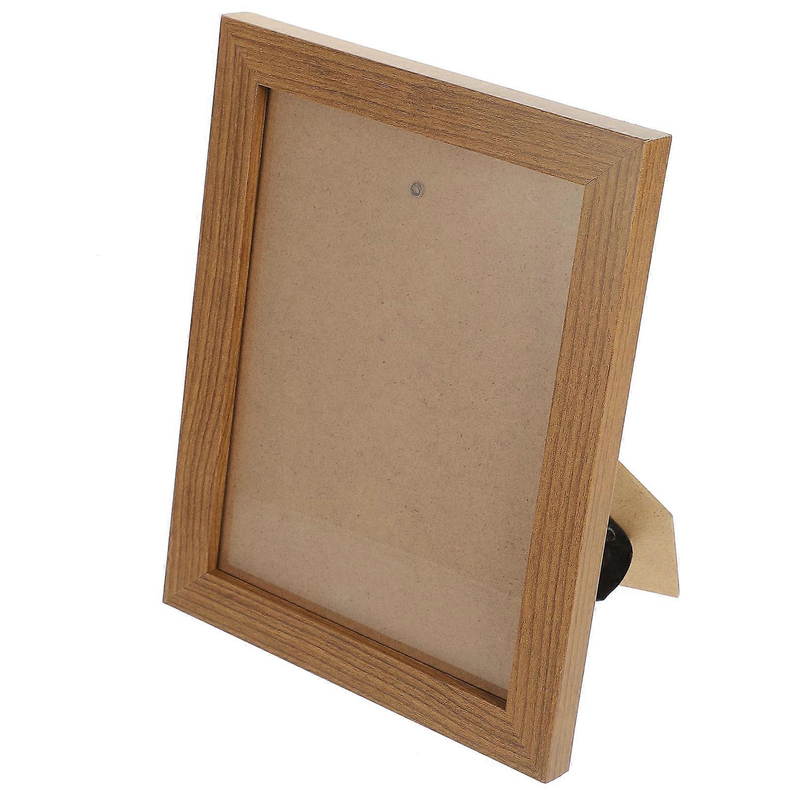 Rustic Desktop Picture Frame For Home Decor Featuring Brown Wooden Material Rectangular Shape Designed For Memory Display 1Pack