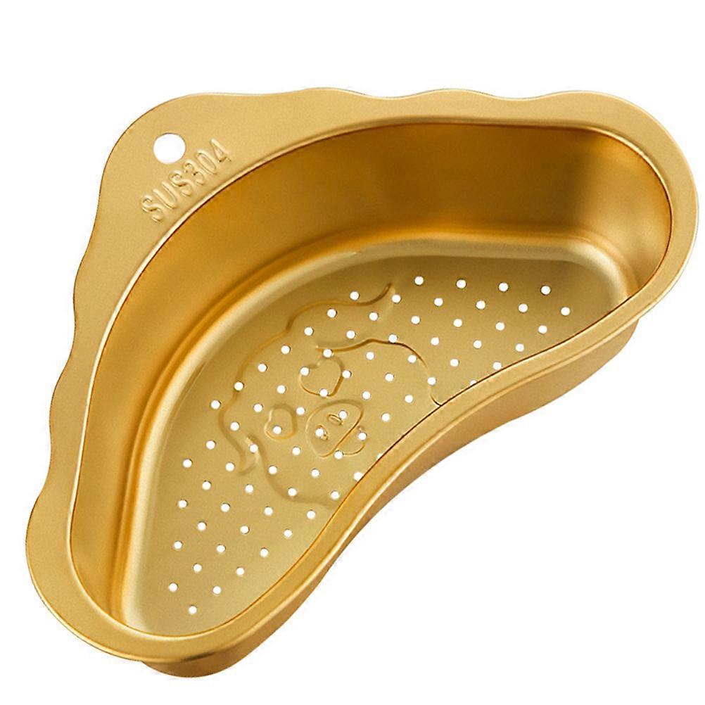 Golden Kitchen Triangle Sink Filter Reusable Sink Strainer for Storage
