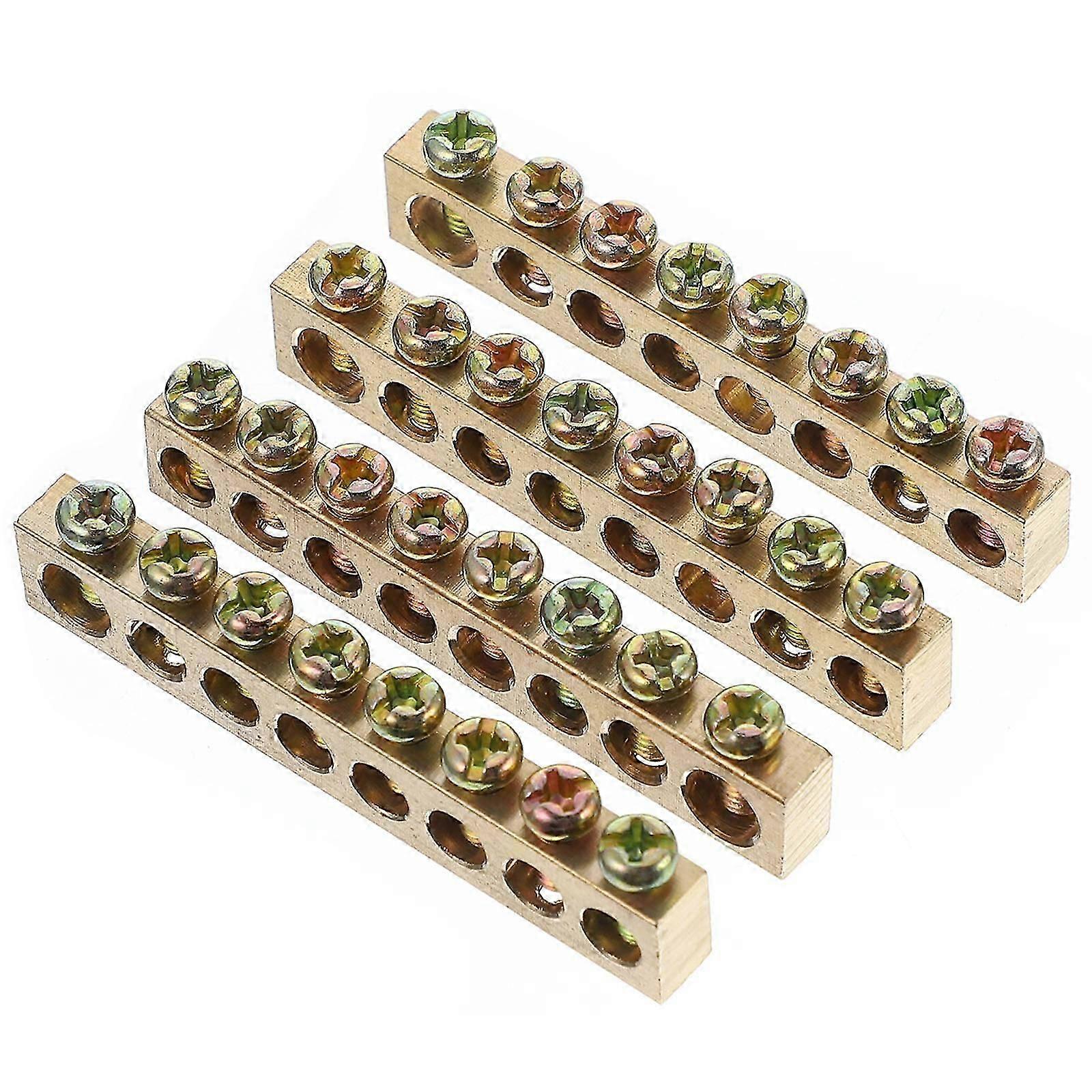 Electrical Grounding Bars Copper Screw Terminal for Machine 8Pcs