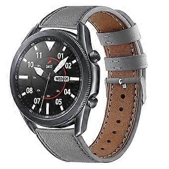 For Galaxy Watch 3 45mm Leather Watchband