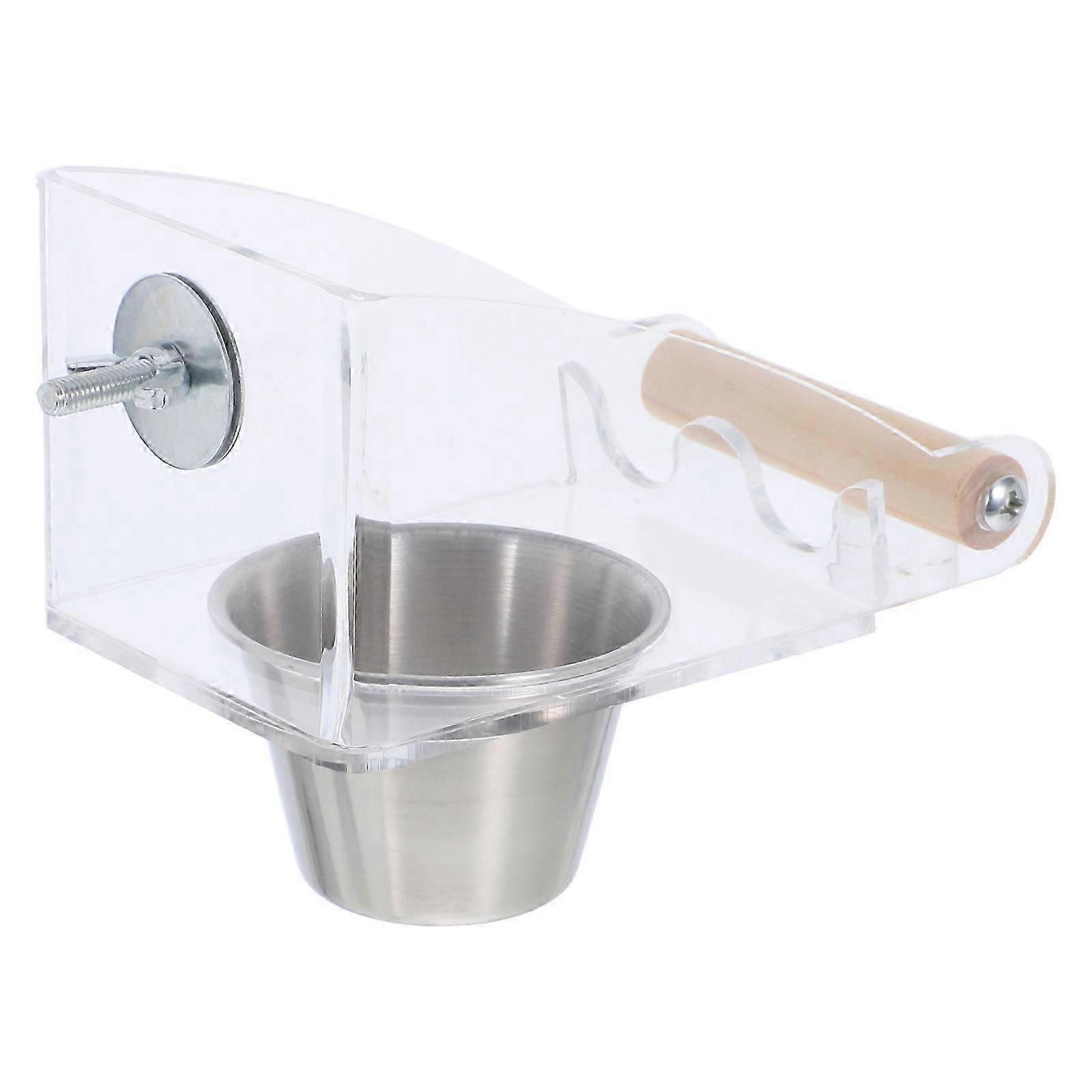 Square Parrot Feeder With Spillproof Function And Safe Materials Designed For Home Use 1Pcs