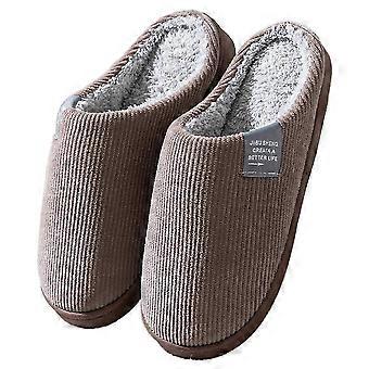 Plush Cotton Slippers, Women Indoor Winter Warm Non-Slip House Shoes