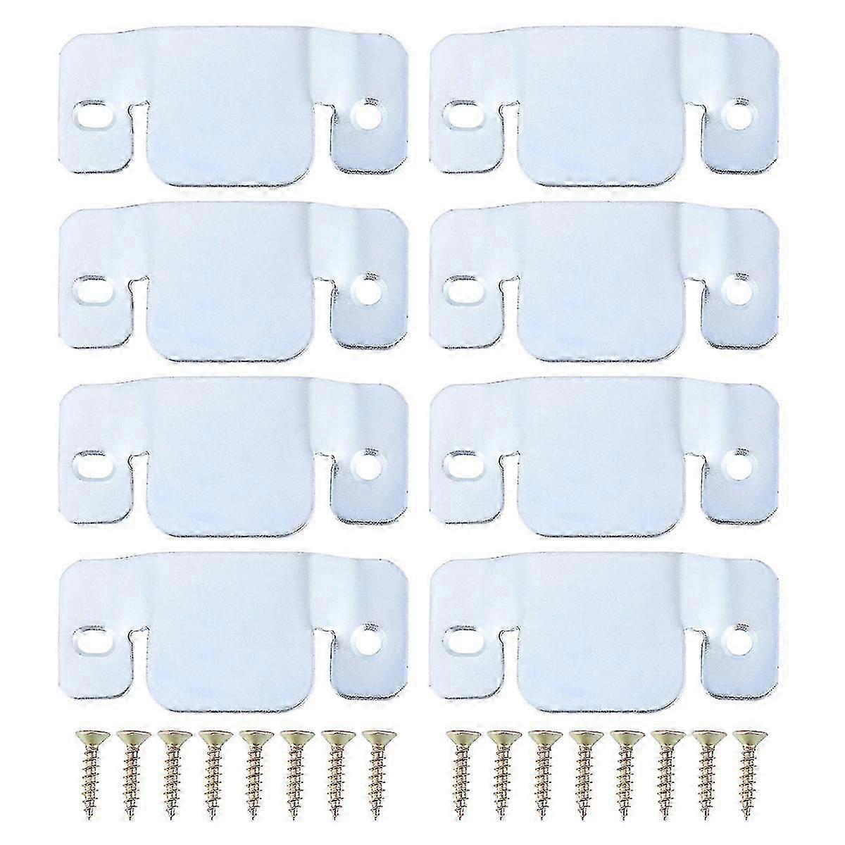 Heavy Duty Metal 8-Piece Universal Interlocking Connector Kit for Modular Sectional Sofas with 16 Screws