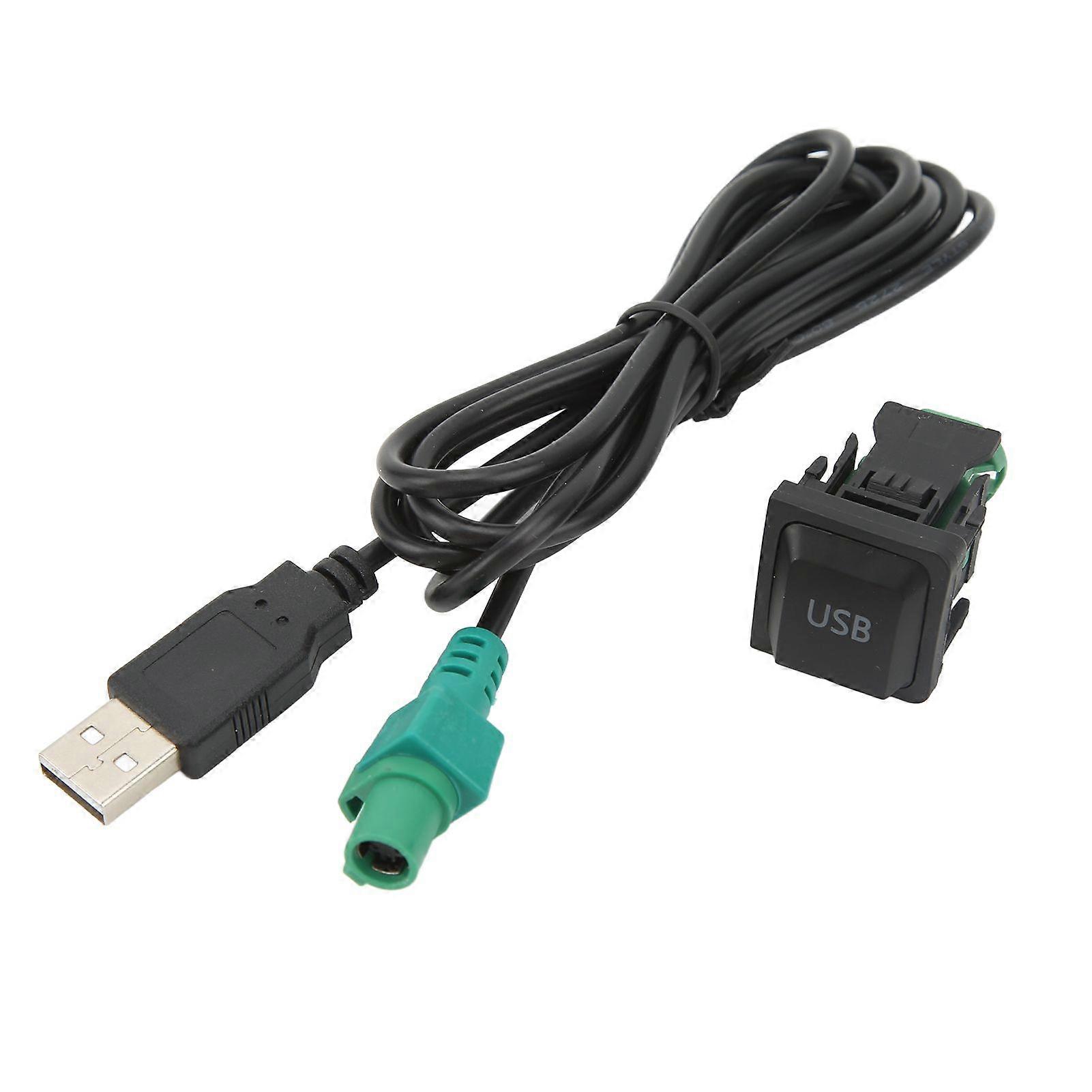 USB Switch Button with Adapter Cable for Car Radio, Plug and Play, Compatible with RCD510Plus RCD310Plus