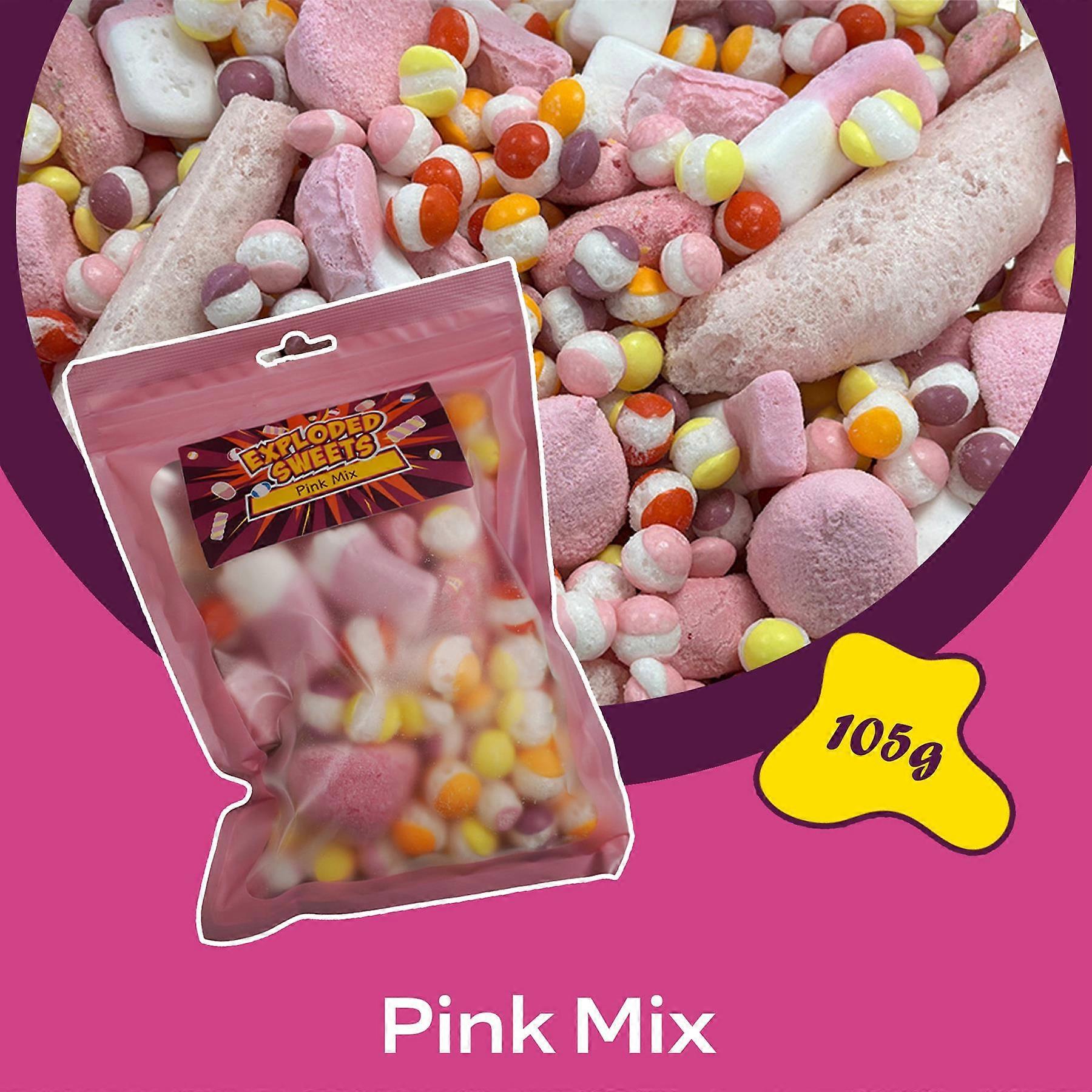 Freeze Dried Pink Mix | Exploded Sweets