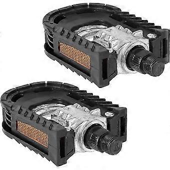 1 Pair Folding Bike Pedals,Aluminum Alloy Bicycle Flat Platform Pedals Anti-skid and Stable Pedals O [MI]