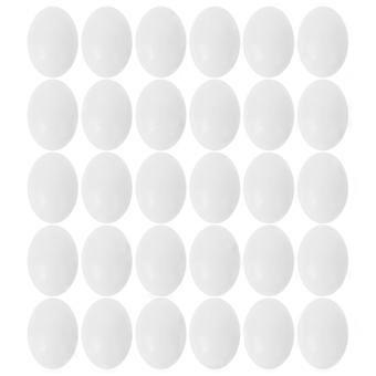 30Pcs Solid Plastic Pigeon Eggs for Tricking Birds to Stop Laying Eggs