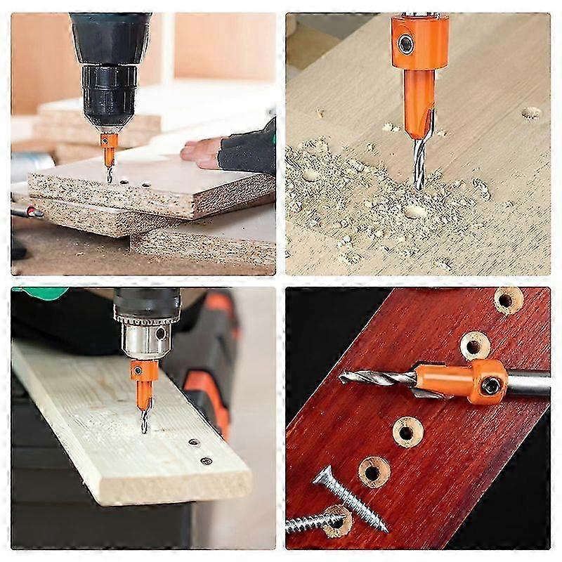 Countersink Drill Bit, 5Pcs Quick Change Countersink Drill Bit Set