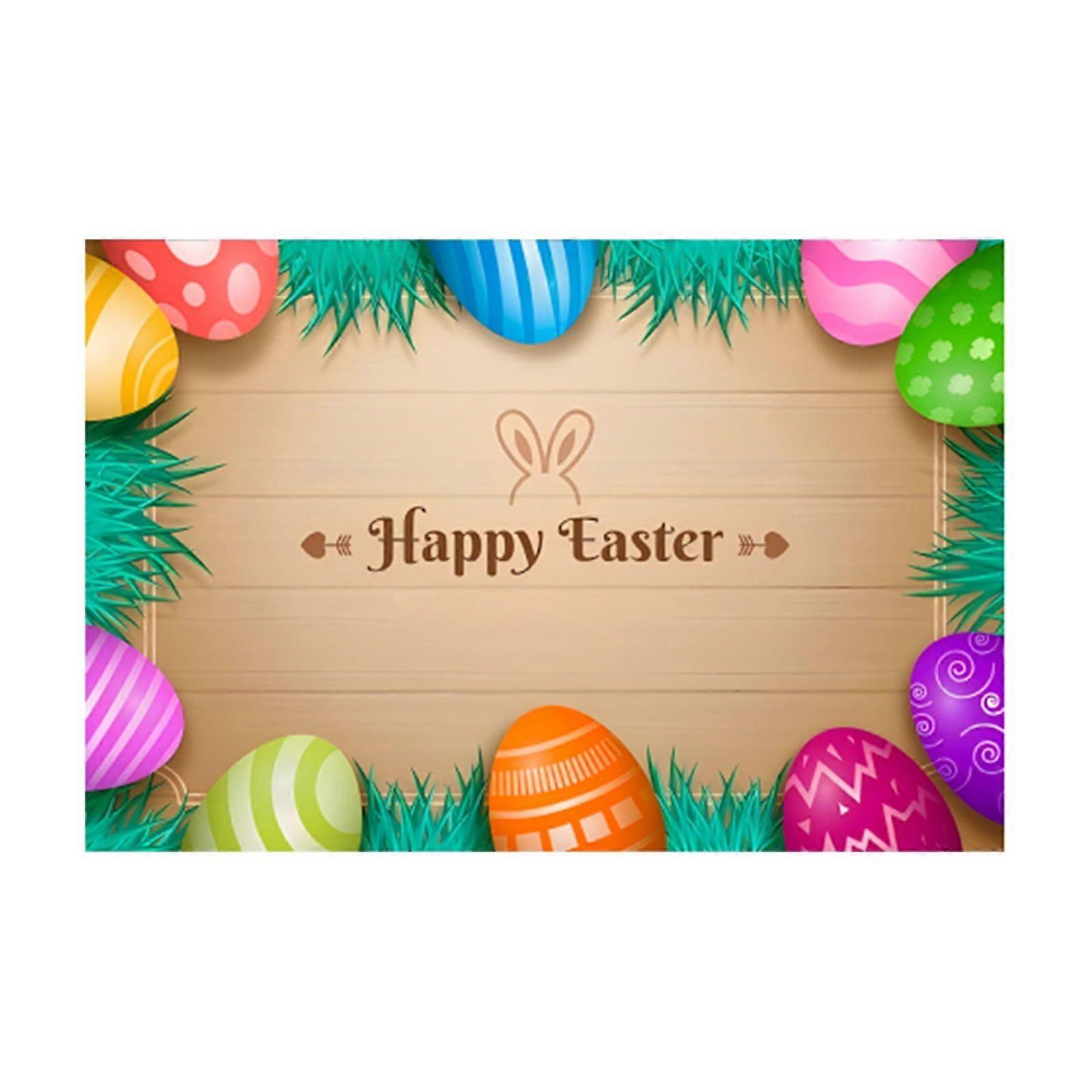 Easter Decorations Easter 2024 Door Mat Easter Colorful Eggs Rubber Support
