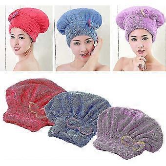 3 Pcs Bowknot Microfiber Hair Turban Towels Ultra Absorbent Hair Drying Cap for Women Girls Kids