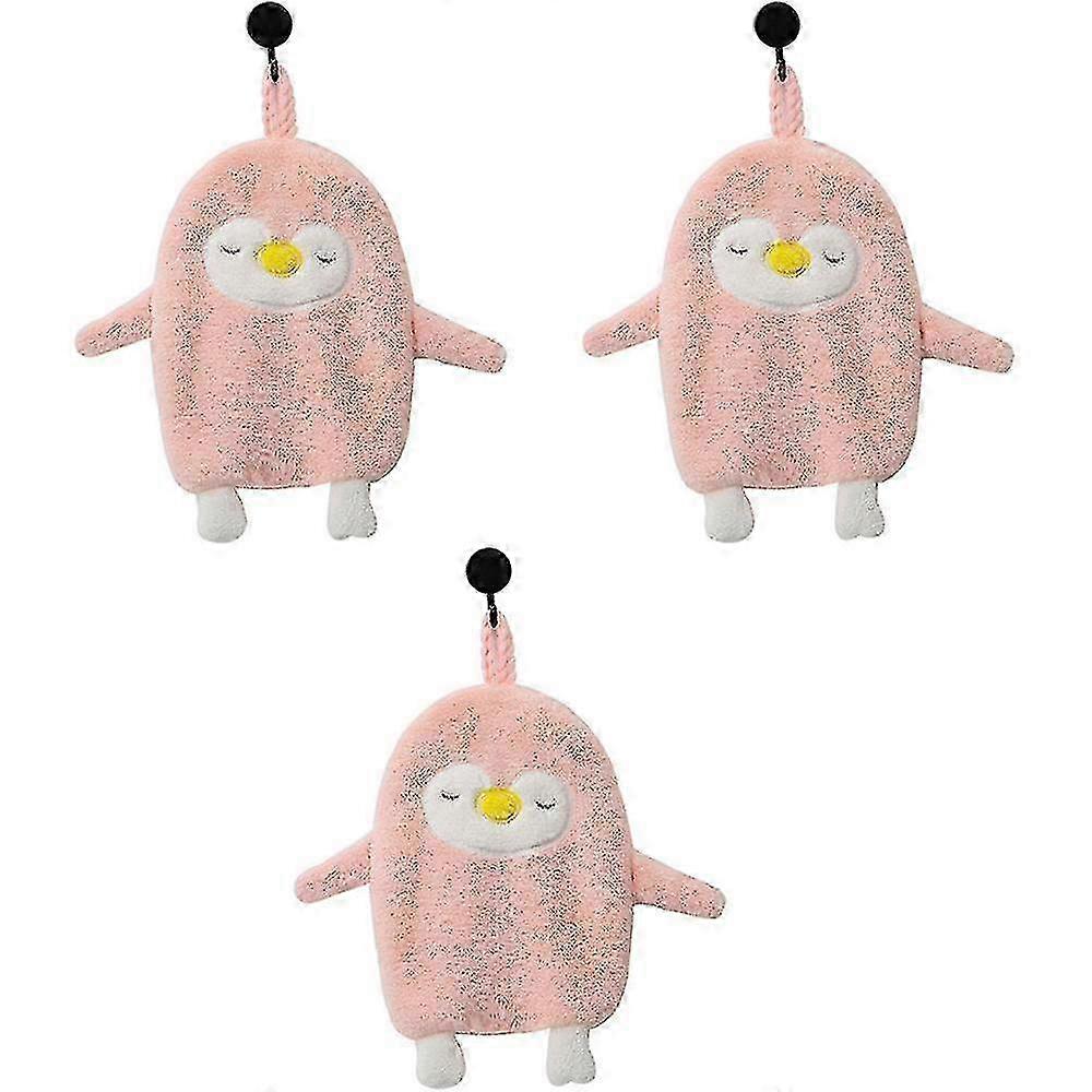 3pcs towels with hanging loop,kids towel