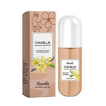 Roxelis vanilla body fragrance spray natural fresh light fragrance lasting fragrance daily body hair perfume spray