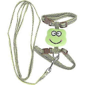 Breathable Anti-Shedding No Pull Cat Harness Leash Set With Leash For Cat Green