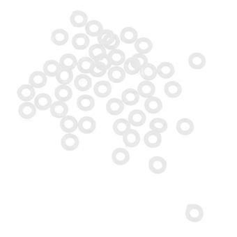 Set of 100 Rubber O-Rings Washers White - Keep Shafts Tight