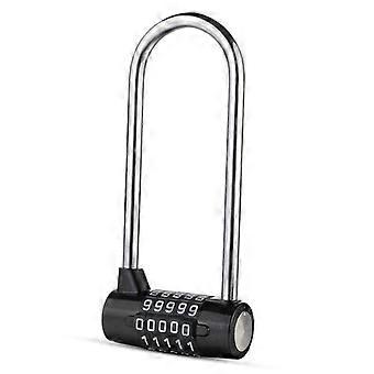 5-Digit Code Bike Lock - 16 cm with Long Shackle - Waterproof Bike Lock with Resettable Code - Anti-Theft for Electric Scooters, Gates, Mountain Bike