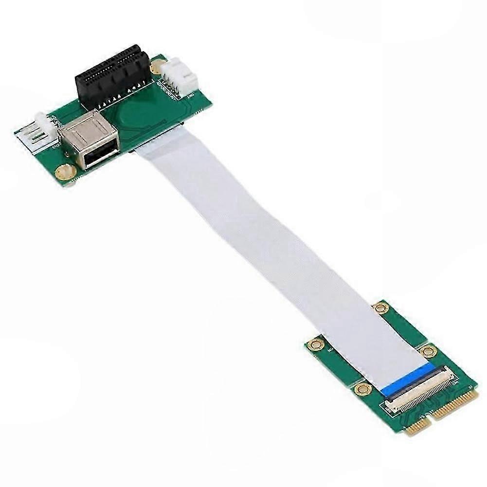 PCI-E to PCI-E 1X USB Riser Adapter Card with High-Speed FPC Cable