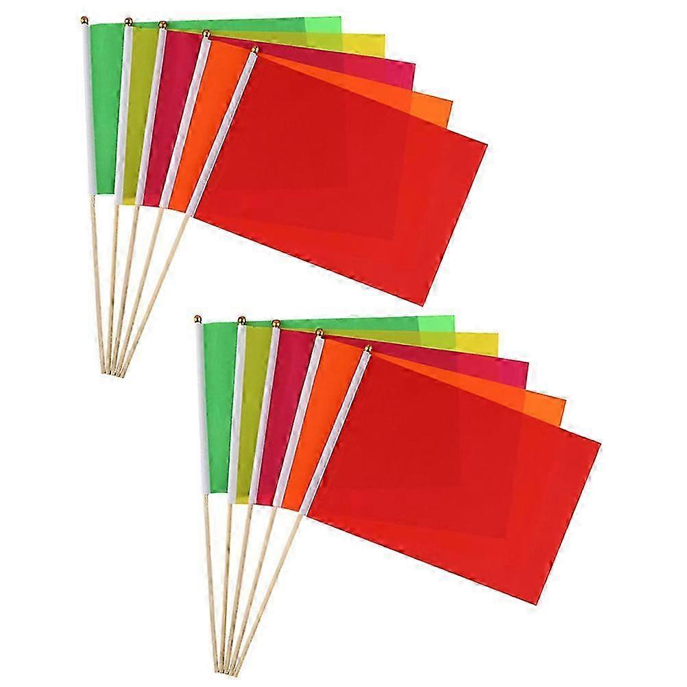 10Pcs Marker Flags Construction Marking Flags Yard Flags Marker Lawn Flags Marker