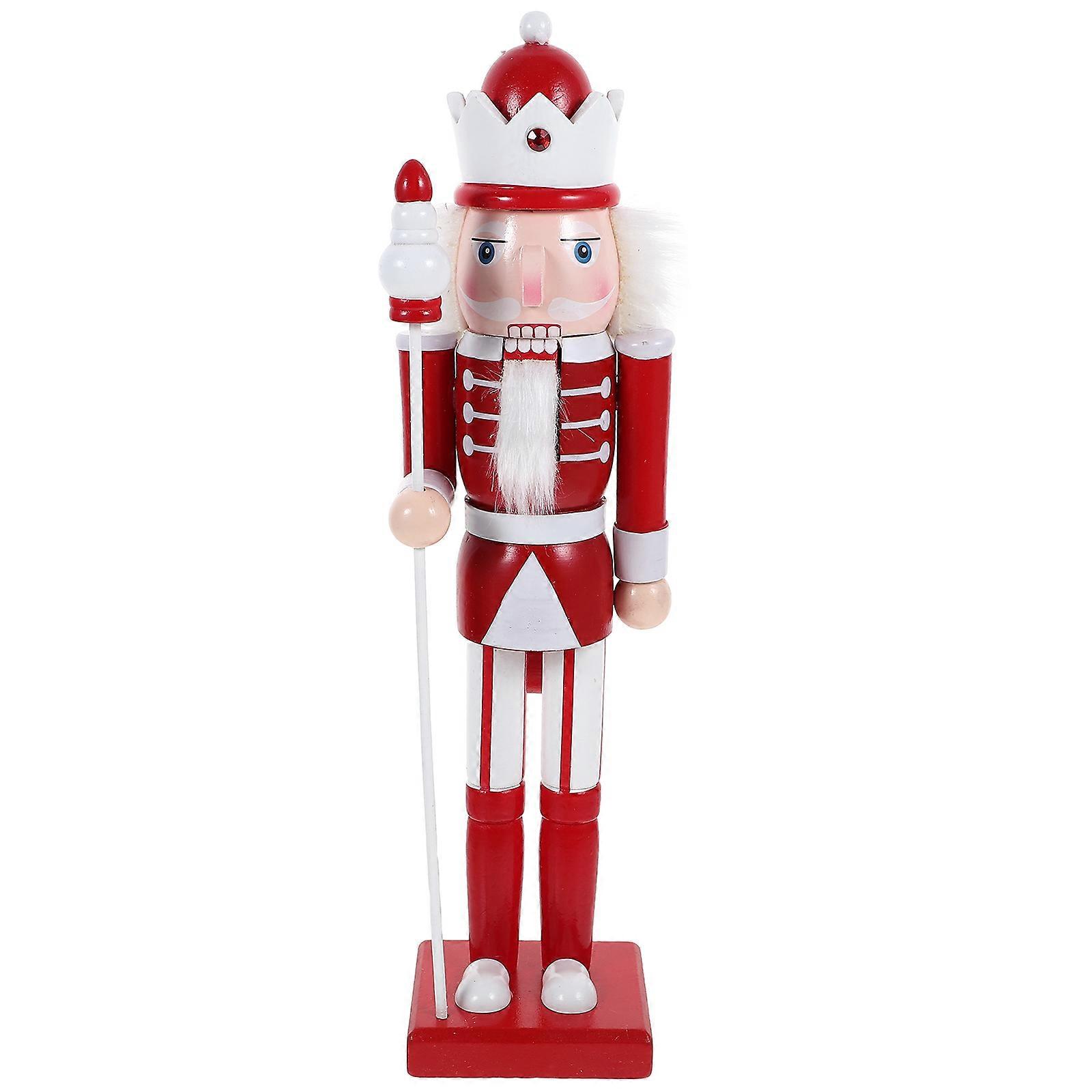 Festive Nutcracker Wooden Nutcracker Figure for 4Pcs Decorations