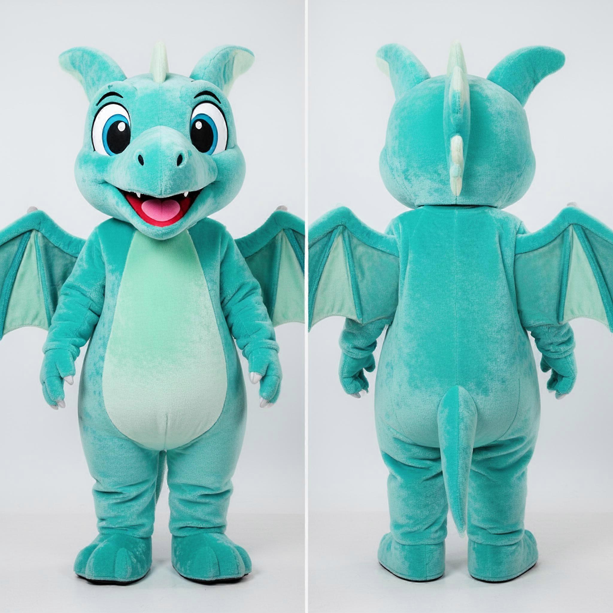 MASTICOT Turquoise Playful Pterodactyl Mascot