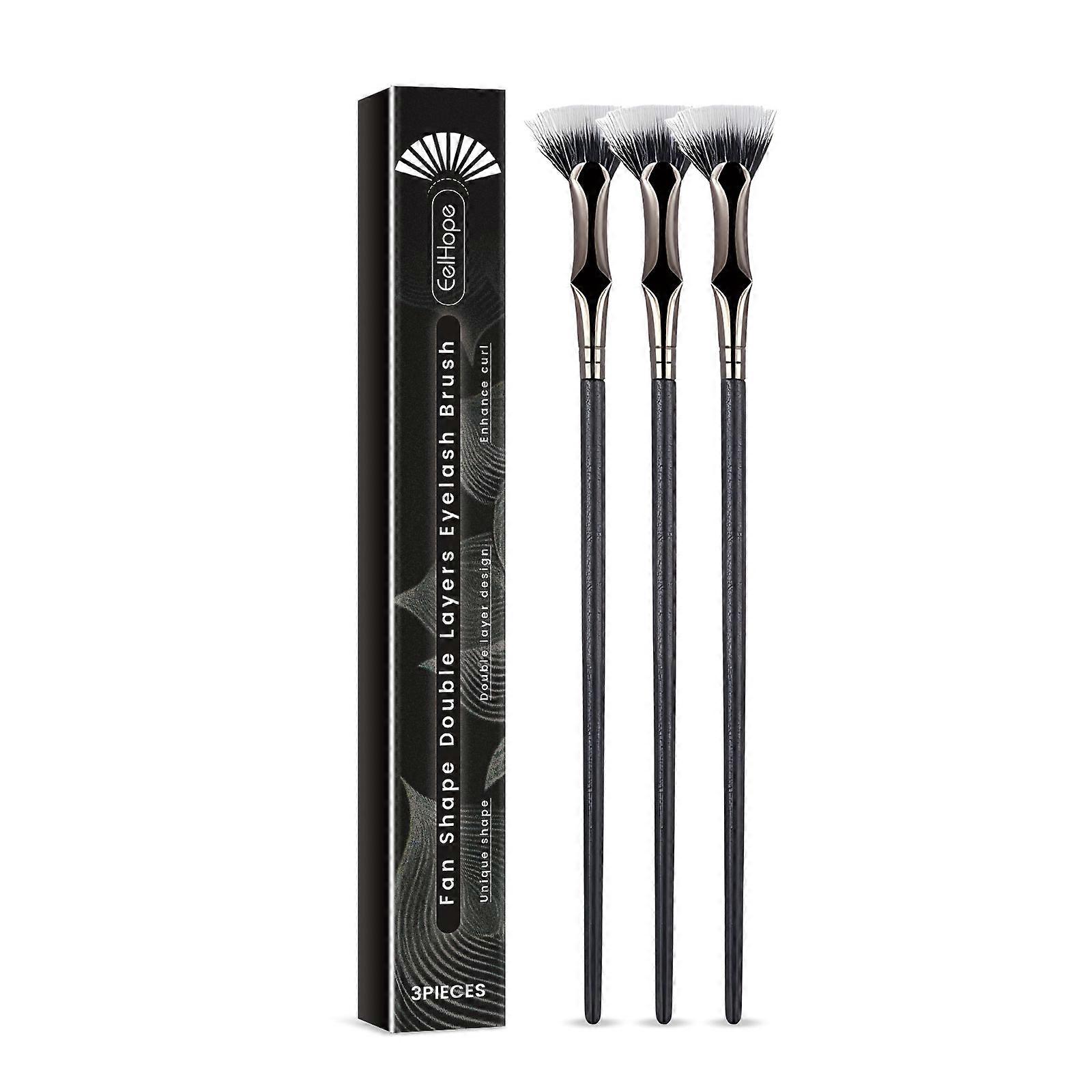 2pcs , Fan - shaped Double - layer Eyelash Brush